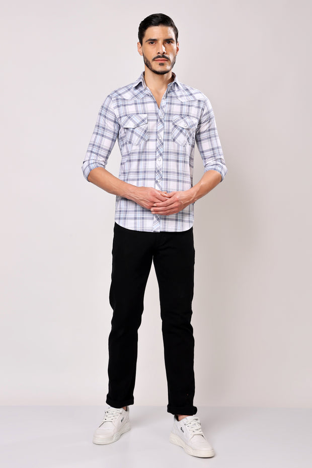 Stylox Men's Full Sleeve Casual Check Shirt