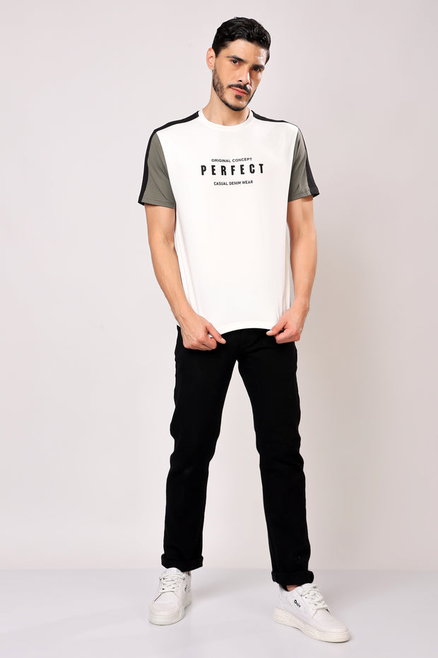 Stylox Men's Round Neck Casual Printed T-Shirt