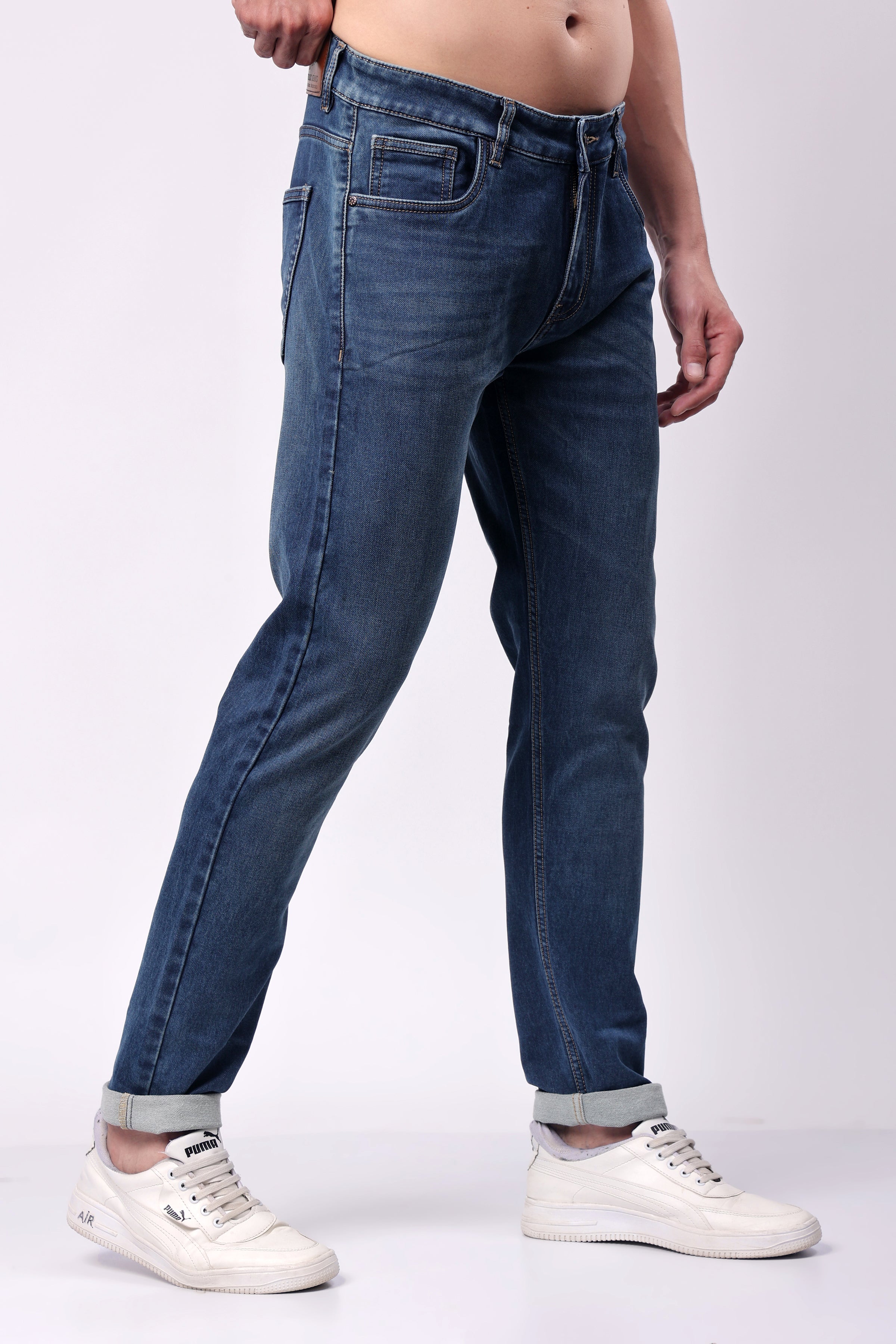 Stylox Men Slim Fit Jeans - Dark Blue,  - 5110-11128 - Stylox