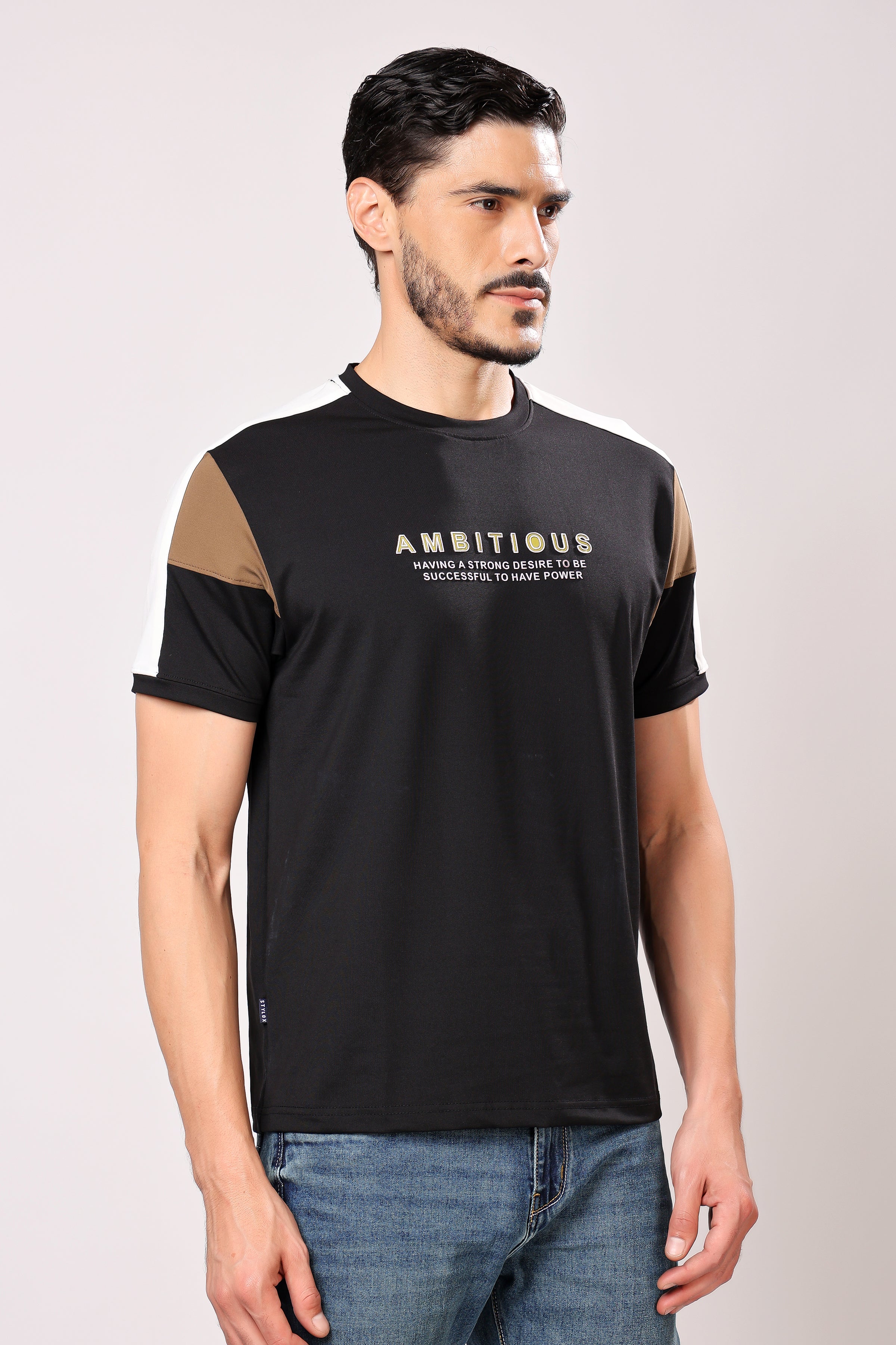 Stylox Men's Round Neck Casual Printed T-Shirt - Stylox