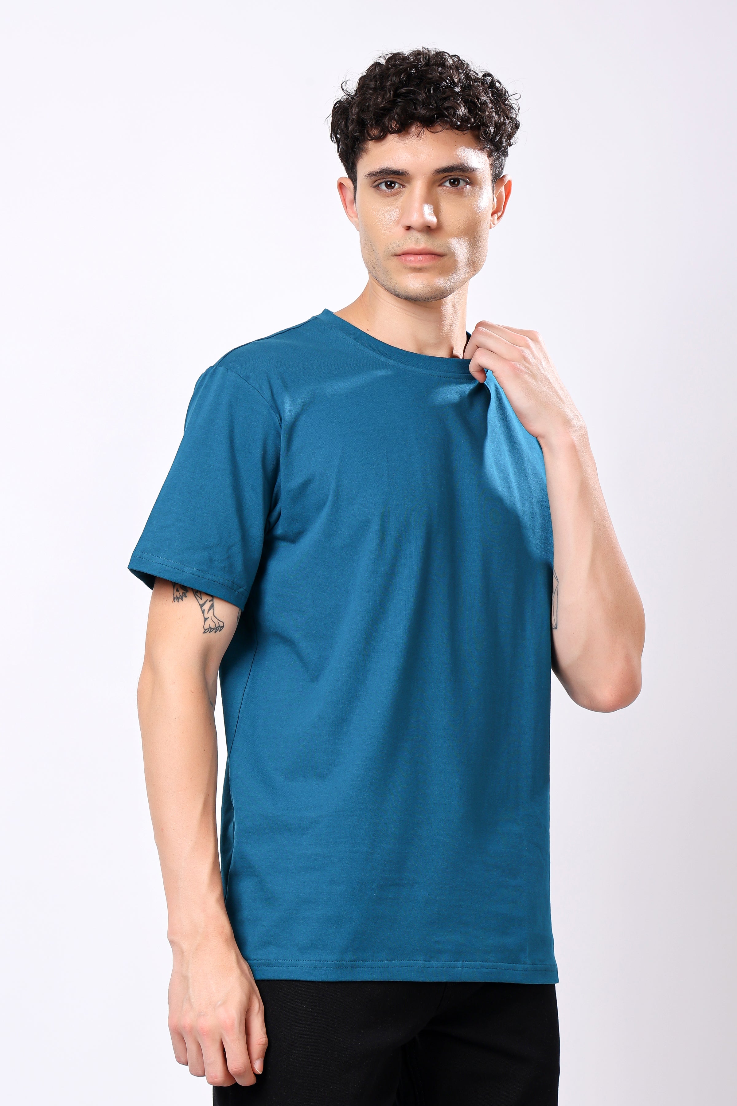STYLOX Round Neck Solid T-Shirt - Stylox