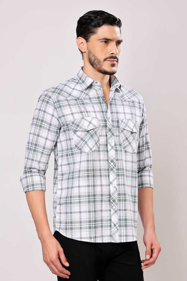 Stylox Men's Full Sleeve Casual Check Shirt