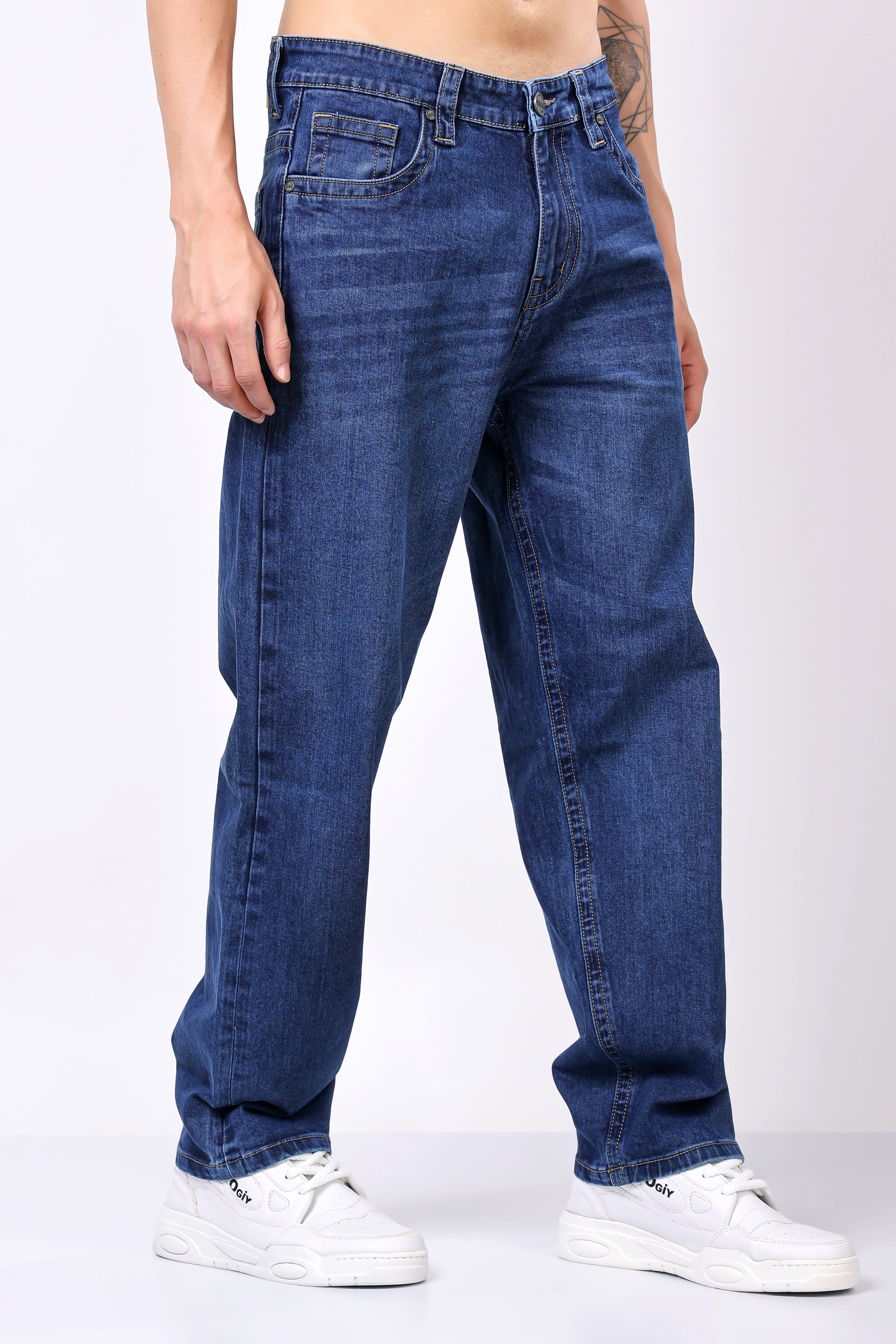 Stylox Men's Loose Fit Denim Jeans - Stylox