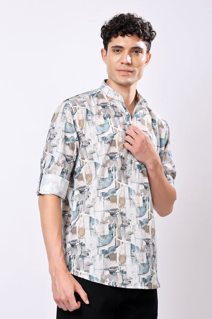 Stylox Printed Full Sleeve Casual Shirt For Men