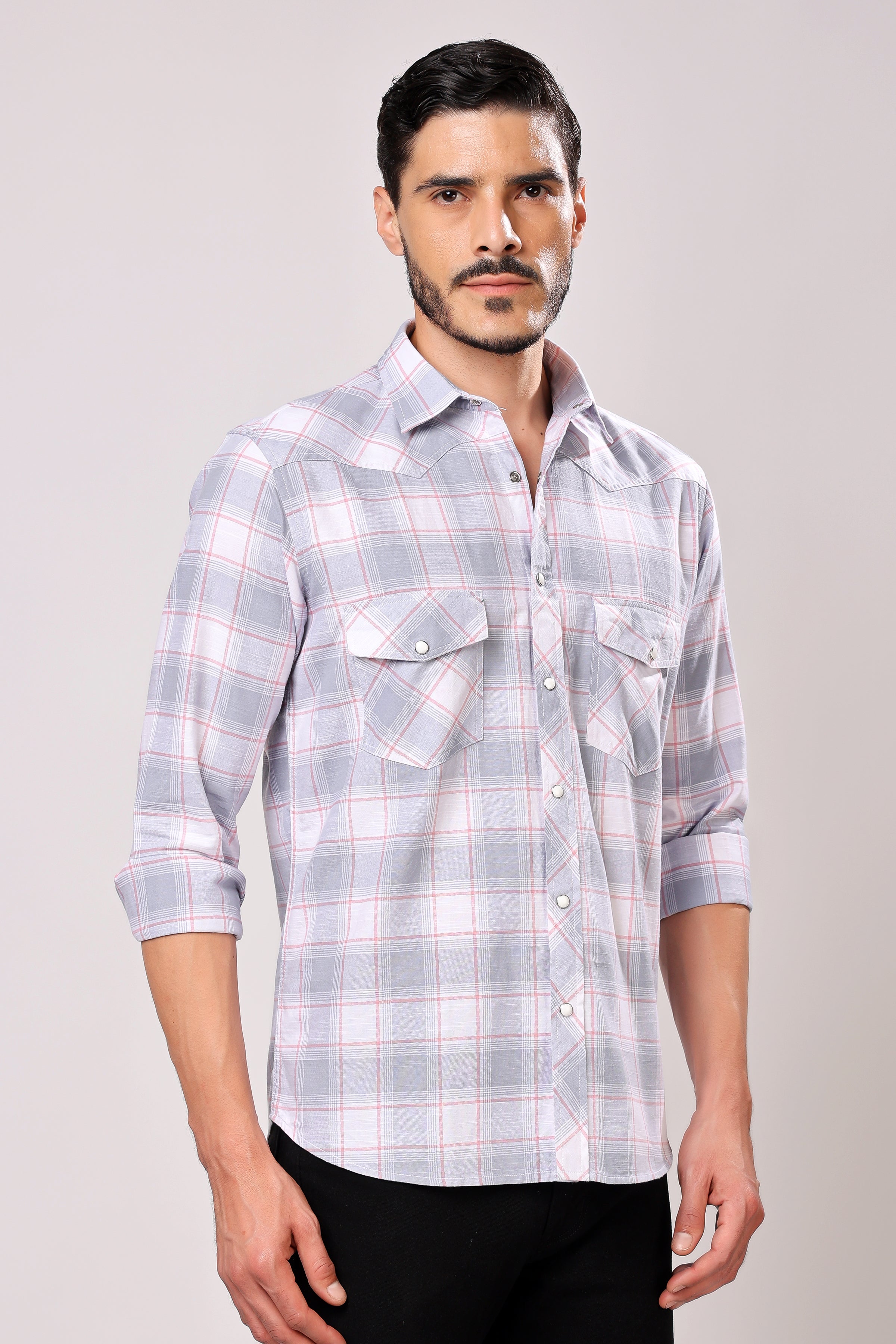 Stylox Men's Full Sleeve Casual Check Shirt