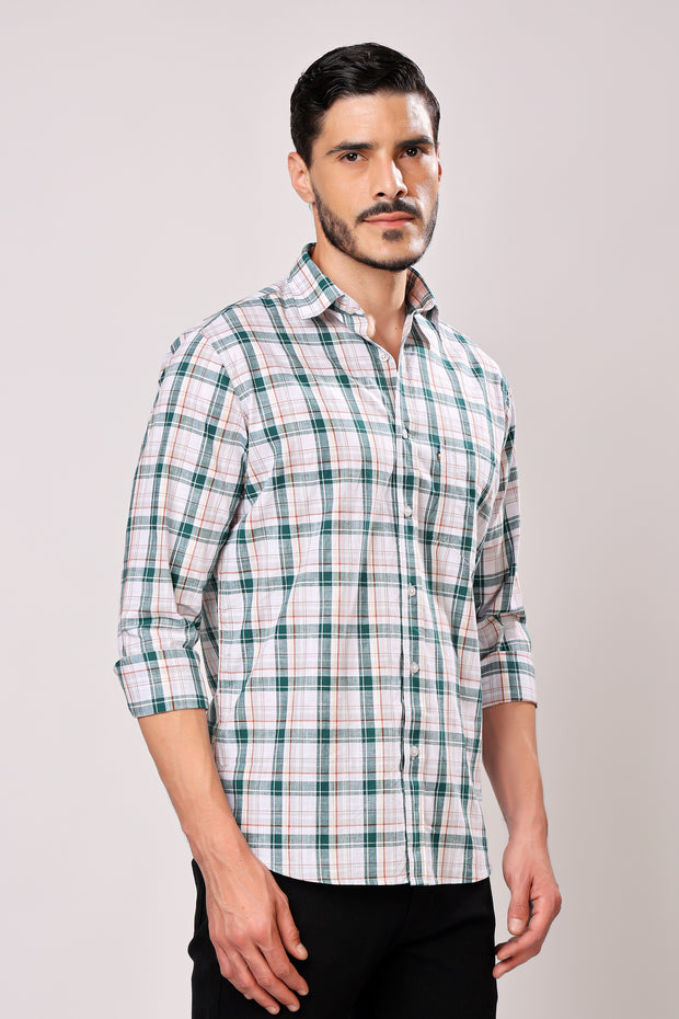Stylox Men's Casual Full Sleeve Check Shirt