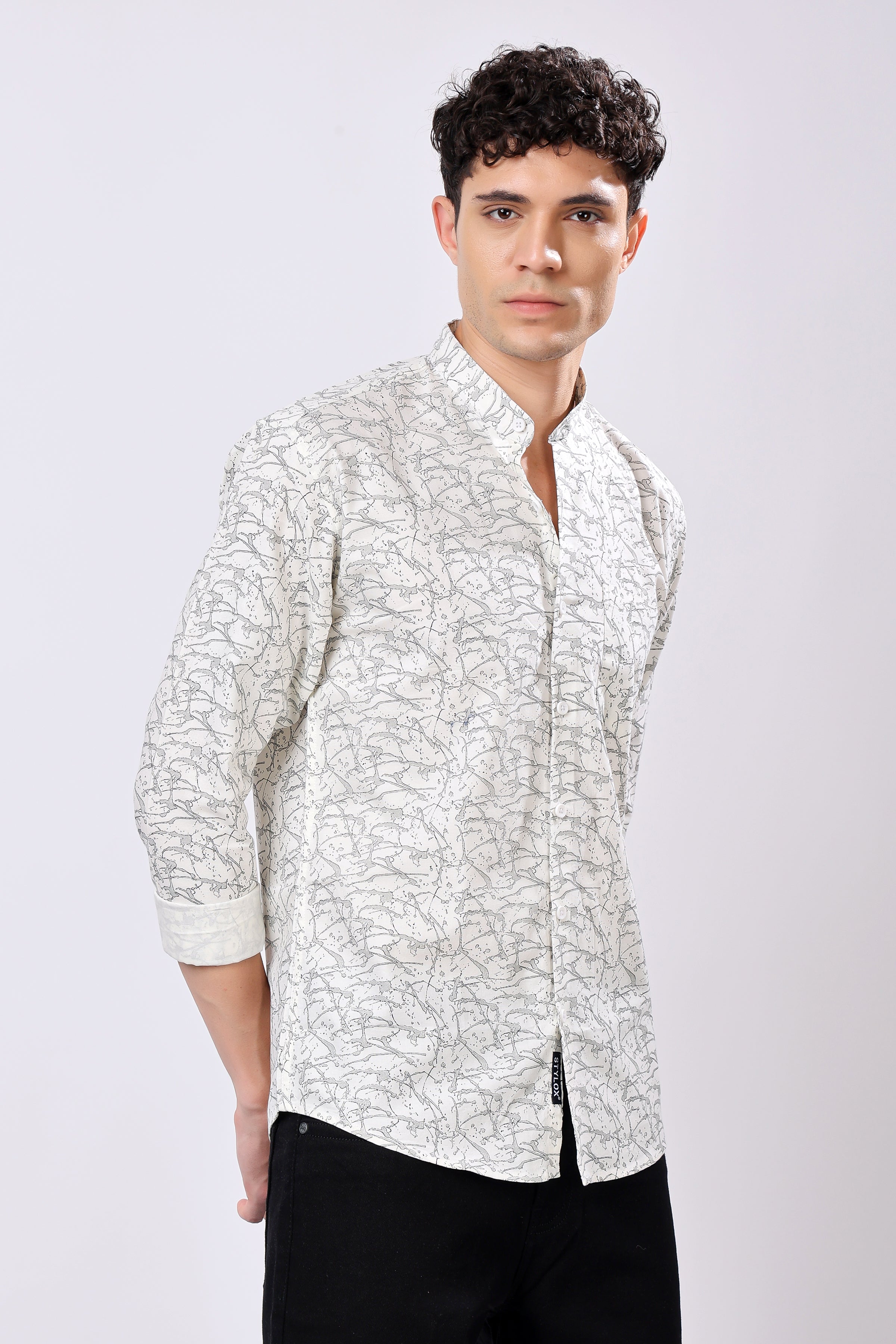 STYLOX FULL SLEEVE PRINTED CASUAL SHIRT