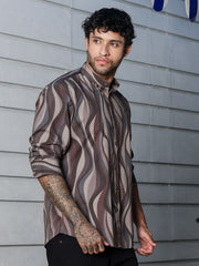 STYLOX ABSTRACT PRINT FULL SLEEVE CASUAL SHIRT