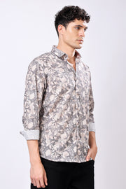 STYLOX Leaf Print Casual Full Sleeve Shirt