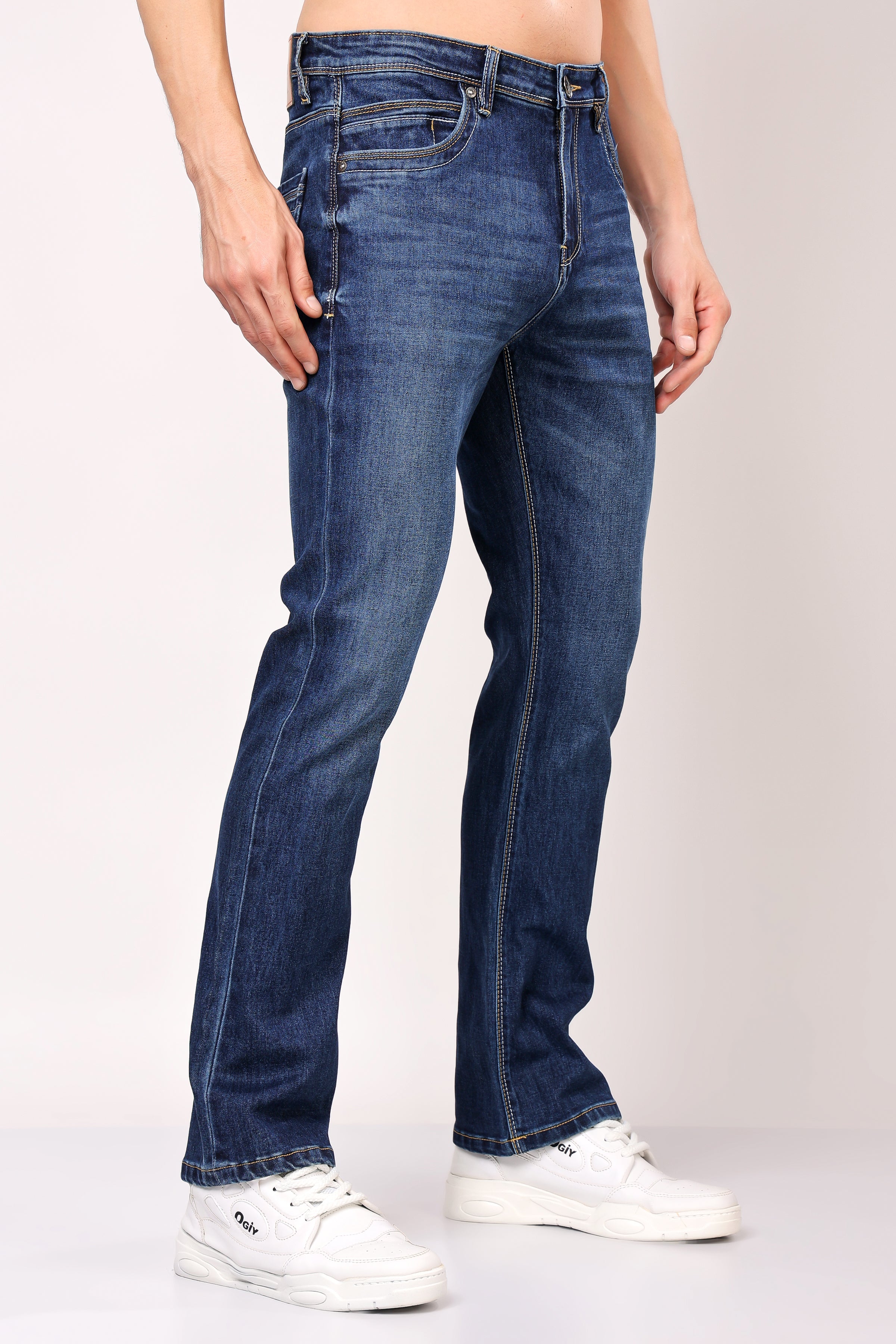 Stylox Bootcut Fit Men's Casual Denim Jeans -Dark Blue, Light Blue, Greenish Blue | - Stylox