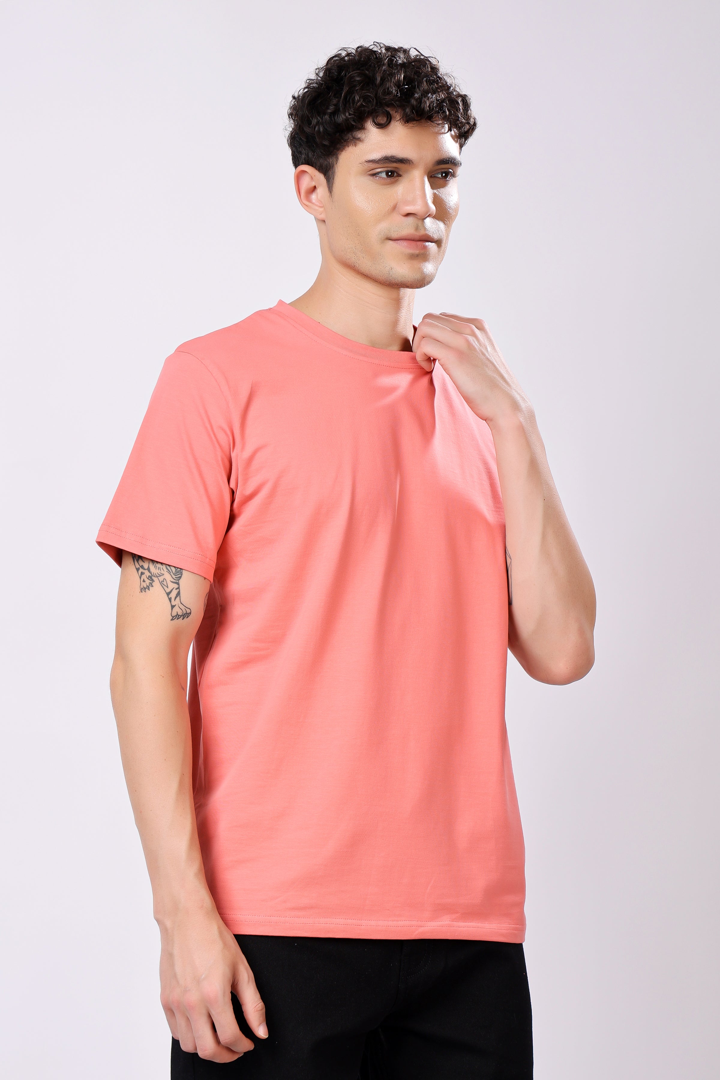 STYLOX Round Neck Solid T-Shirt - Stylox