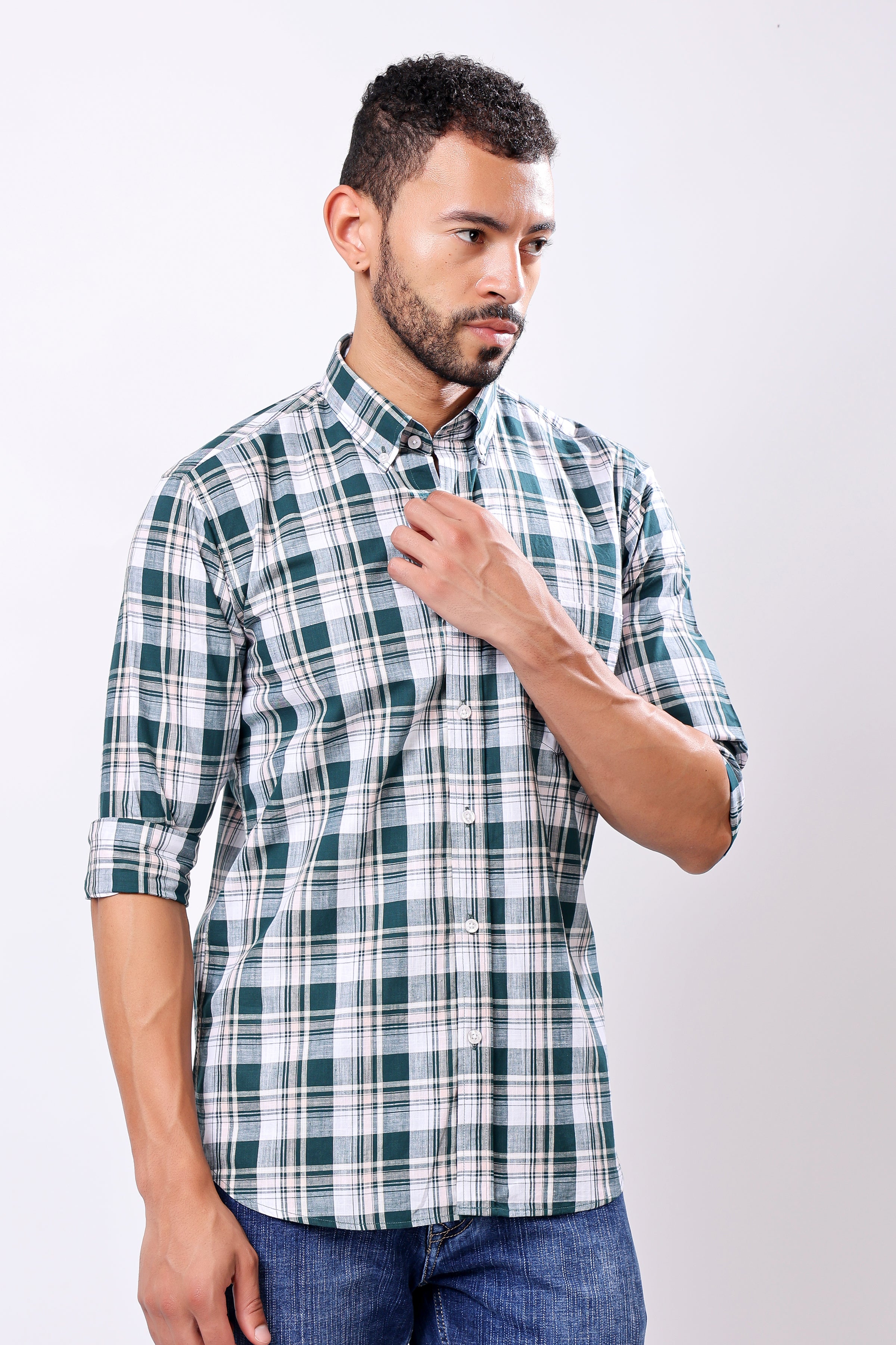 Stylox Full Sleeve Casual Check Shirt For Men - Stylox
