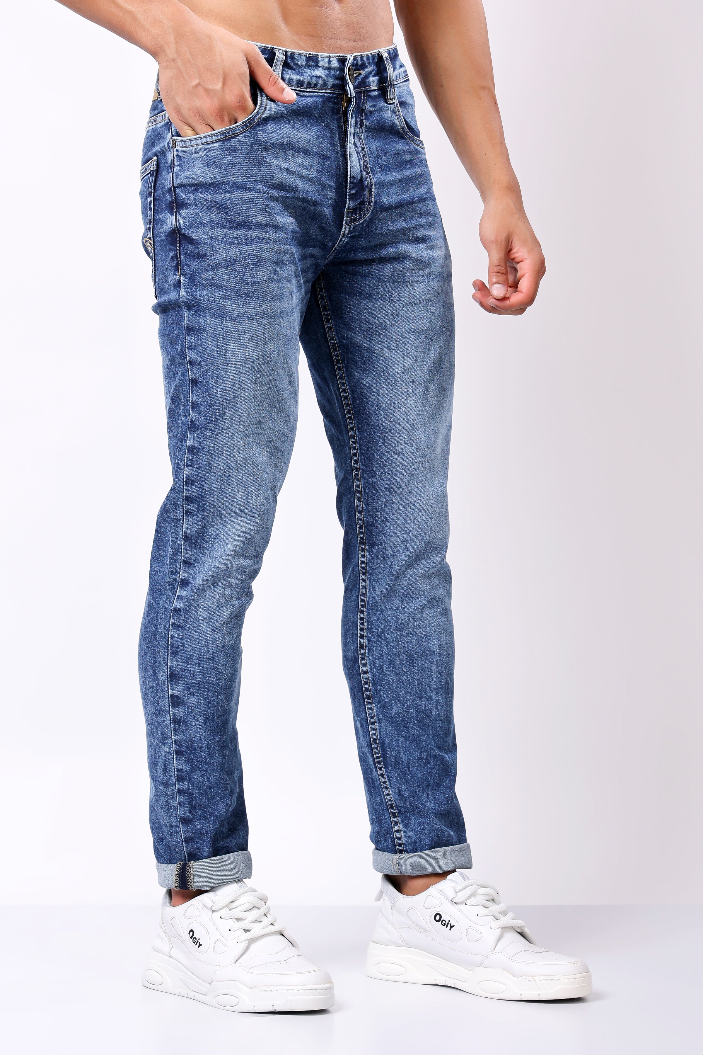 Stylox Slim Fit Denim Jeans - Dark Blue,