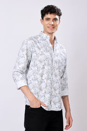 STYLOX FULL SLEEVE LEAF PRINT CASUAL SHIRT