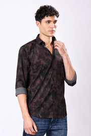 Stylox Flower Leaf Print Casual Shirt For Men