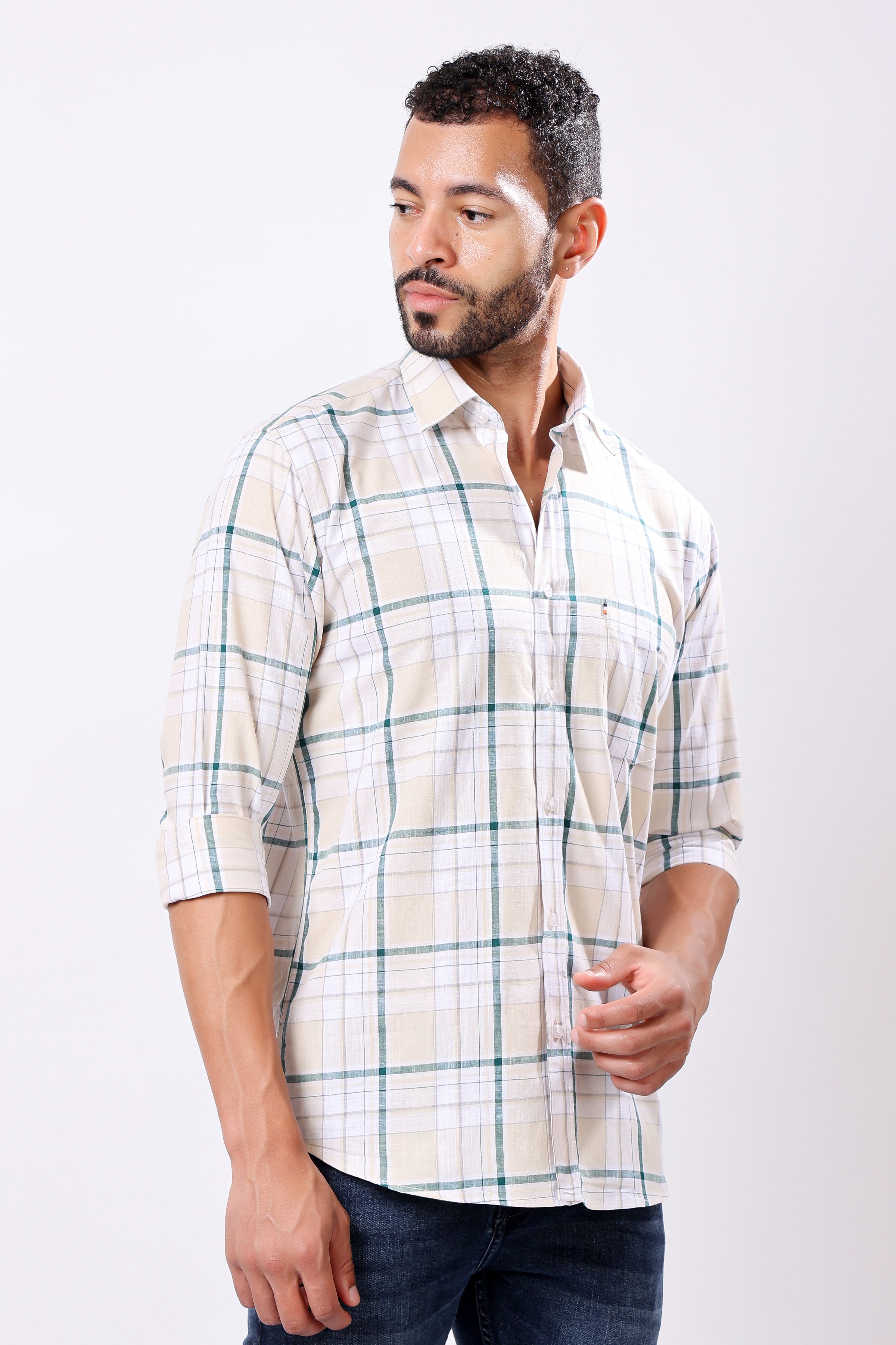 Stylox Regular Fit Full Sleeve Casual Check Shirt - Stylox