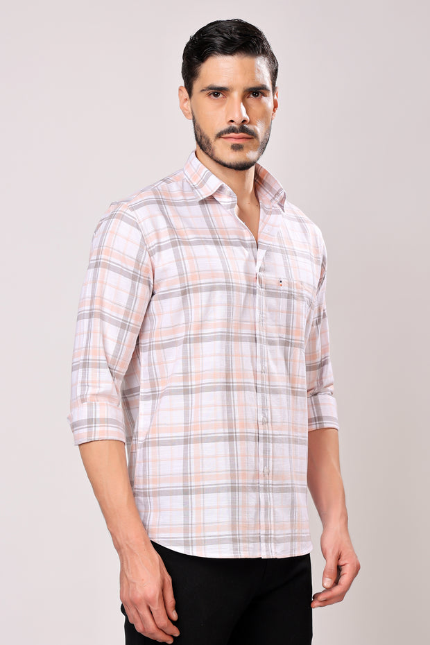 Stylox Men's Casual Full Sleeve Check Shirt