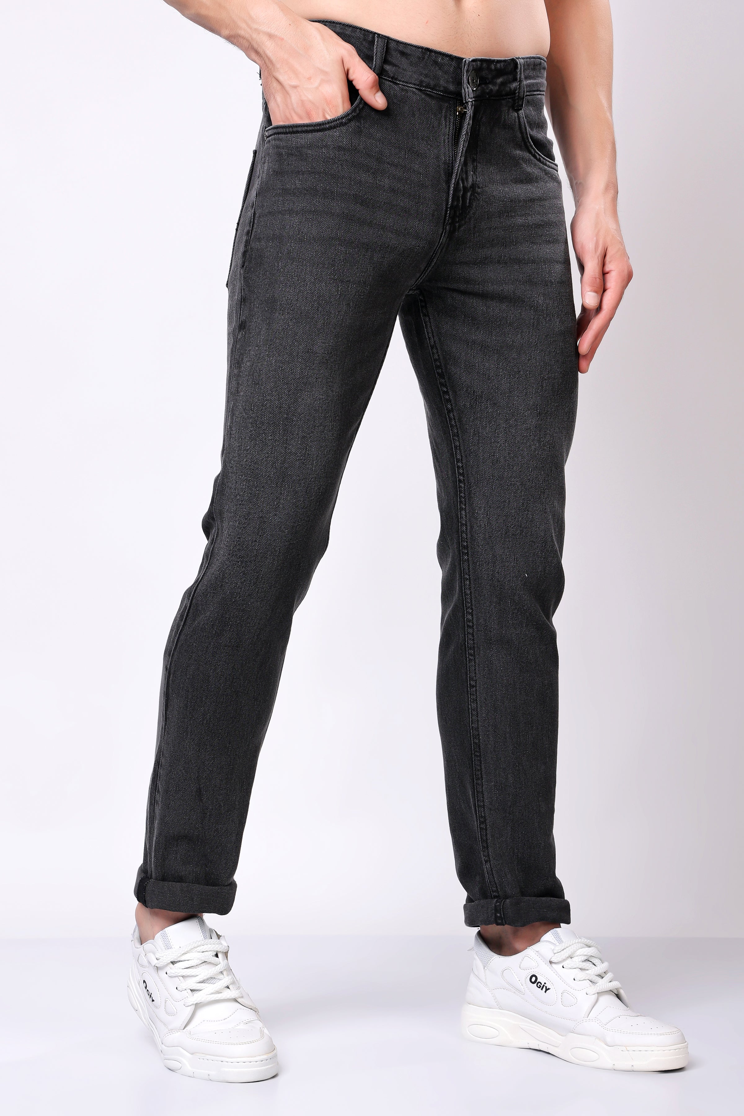 Stylox Slim Fit Casual Denim Jeans for Men - Colors: Grey, Dark Grey & Light Grey |