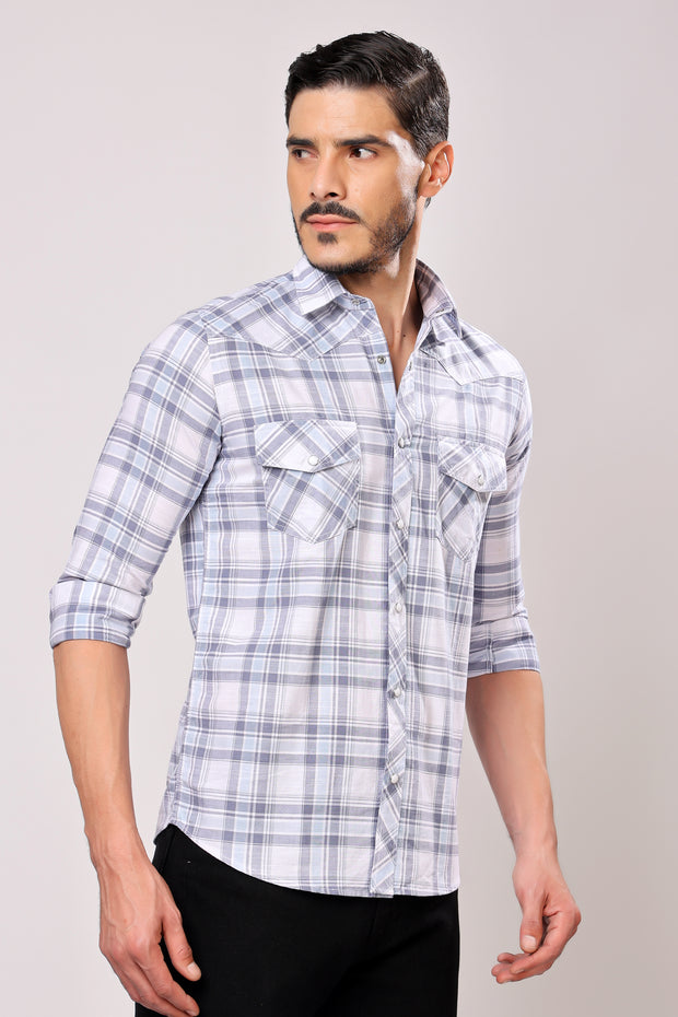 Stylox Men's Full Sleeve Casual Check Shirt