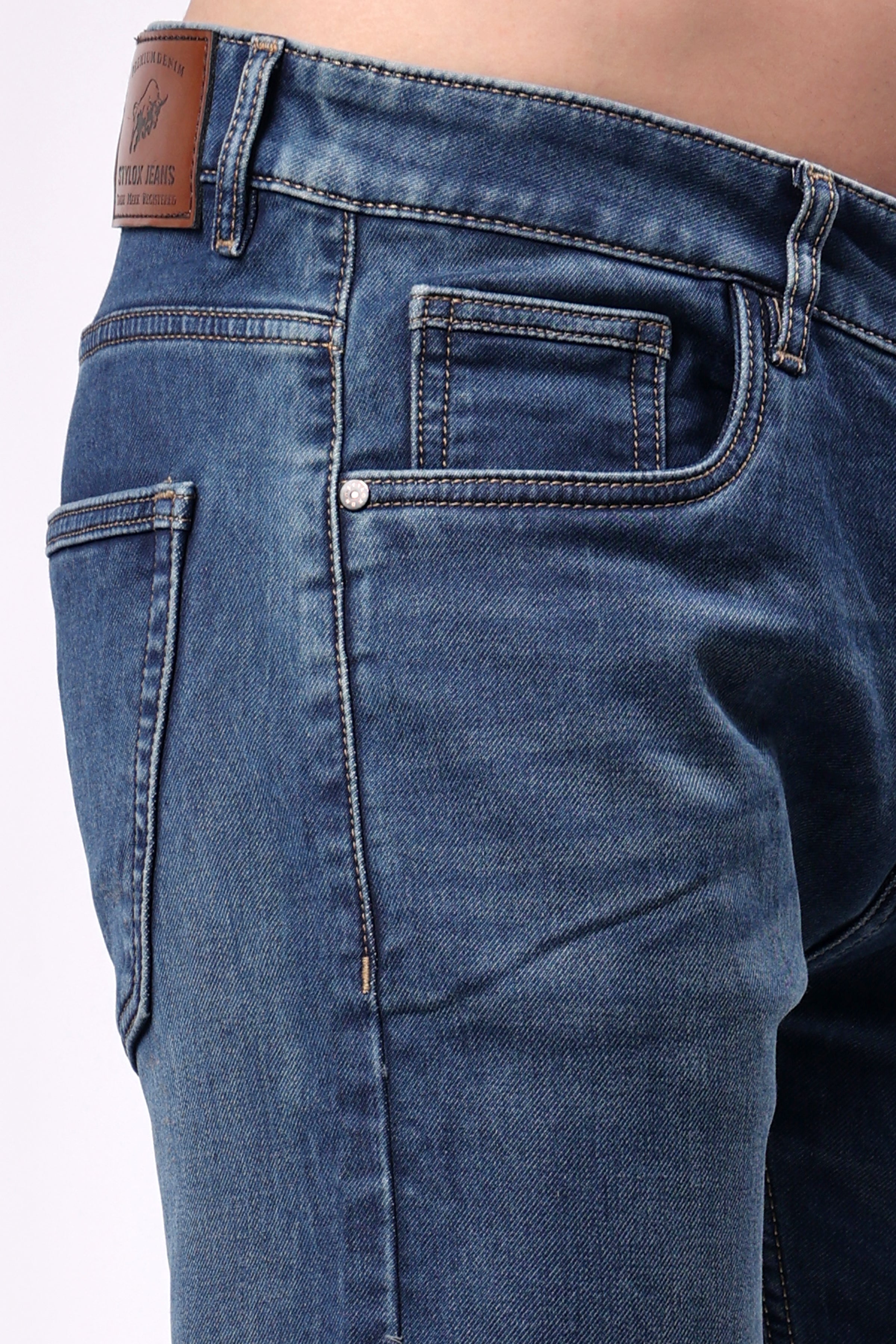 Stylox Men Slim Fit Jeans - Dark Blue,  - 5110-11128 - Stylox