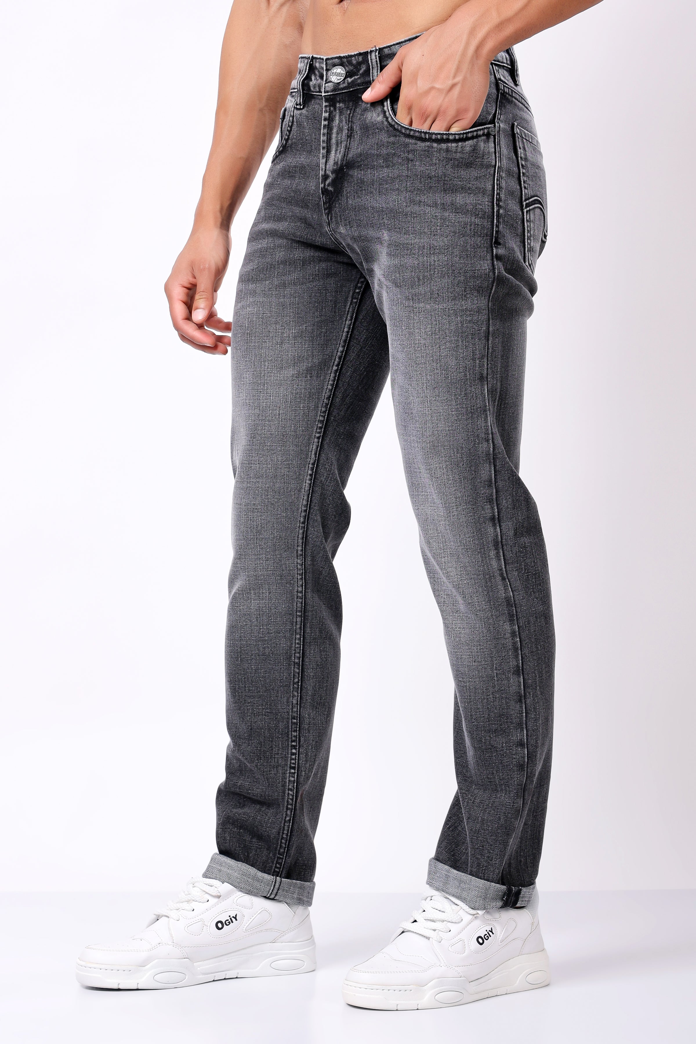 Stylox Comfort Fit Jeans for Men's | Grey, Dark Grey & Mid Grey |