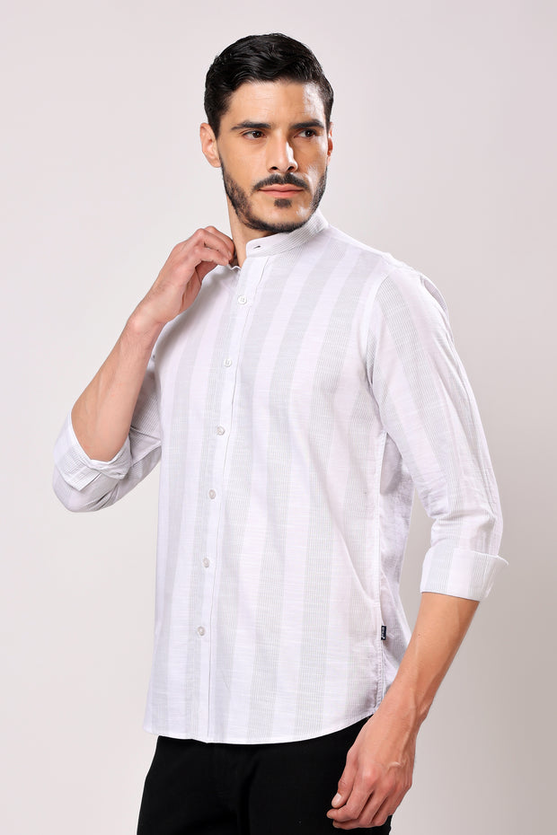 Stylox Men's Full Sleeve Casual Striped Shirt