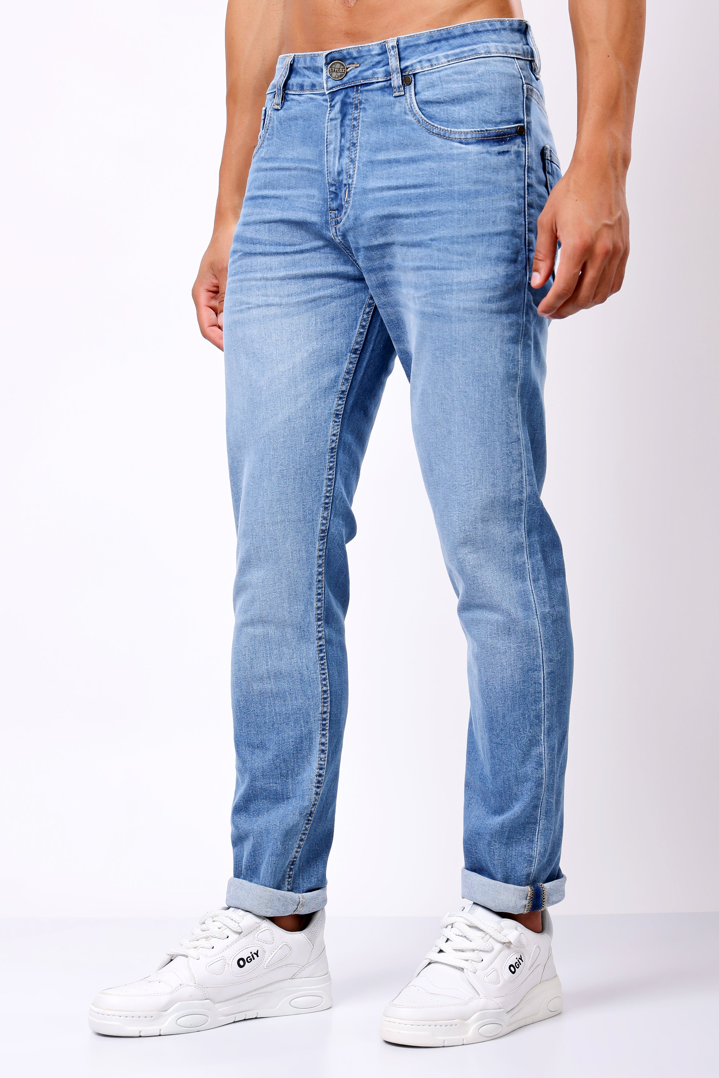 Stylox Slim Fit Denim Jeans - Dark Blue,
