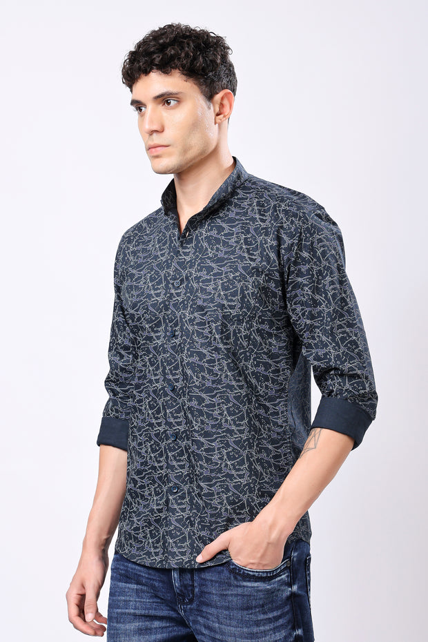 STYLOX FULL SLEEVE PRINTED CASUAL SHIRT