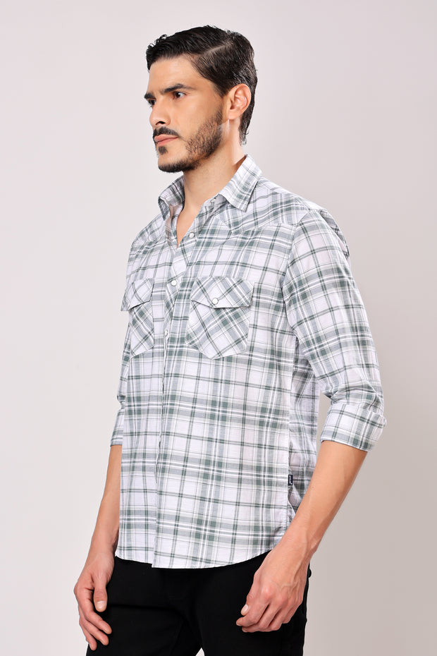 Stylox Men's Full Sleeve Casual Check Shirt