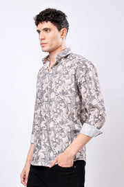 STYLOX Leaf Print Casual Full Sleeve Shirt