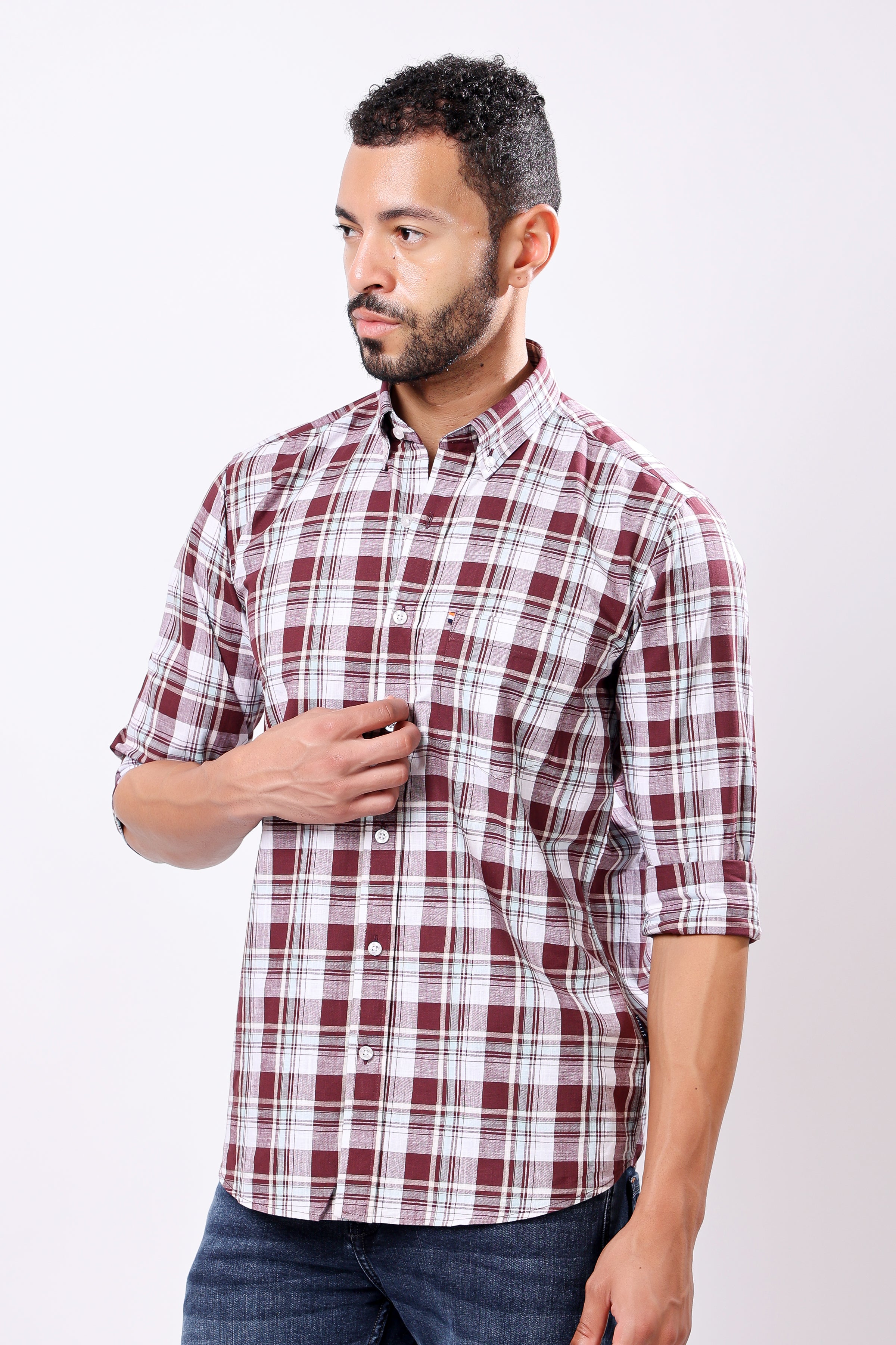 Stylox Full Sleeve Casual Check Shirt For Men - Stylox