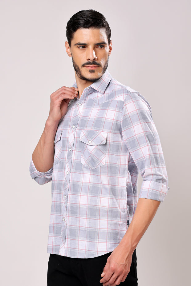 Stylox Men's Full Sleeve Casual Check Shirt