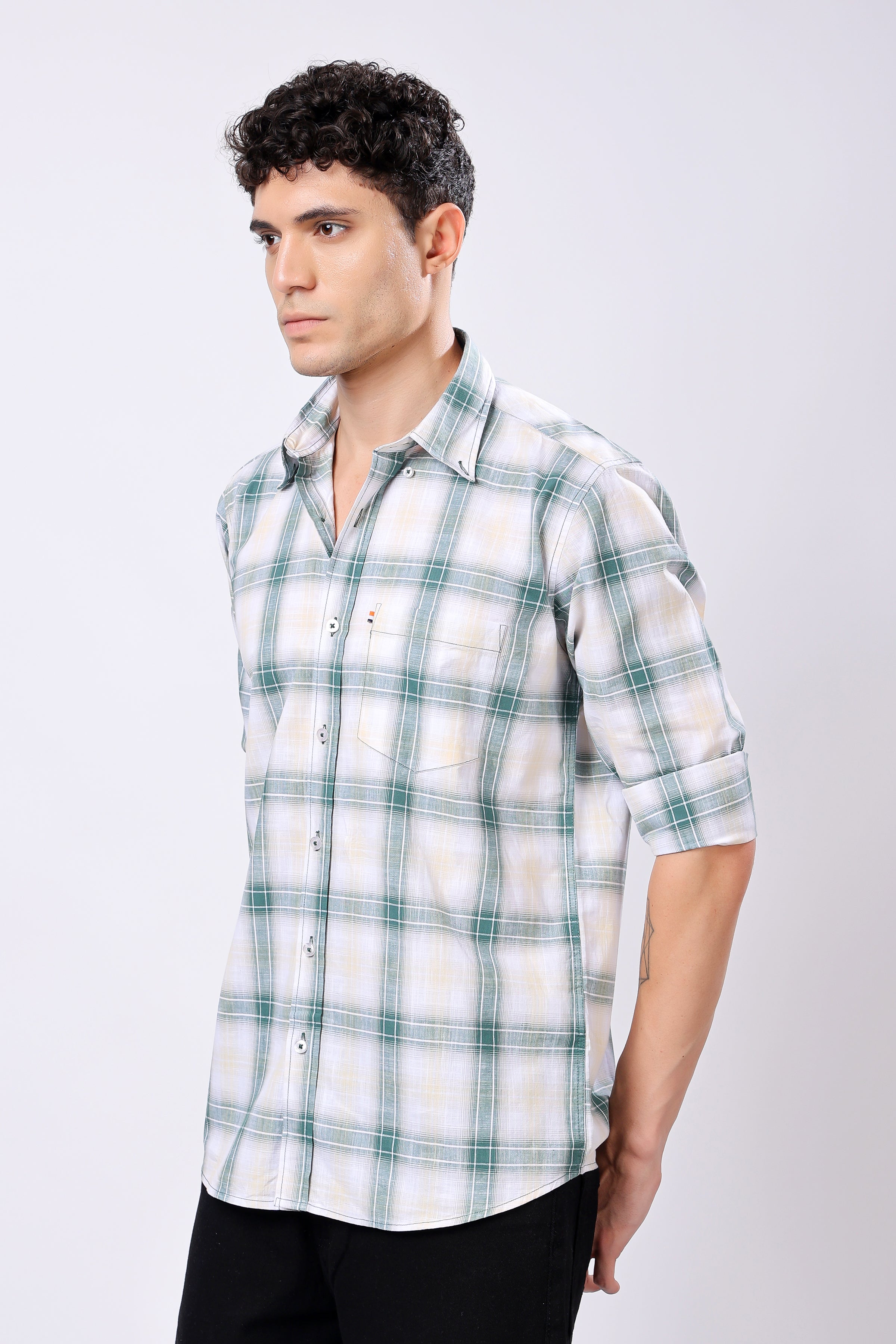 Stylox Regular Fit Full Sleeve Casual Check Shirt for Men - Stylox