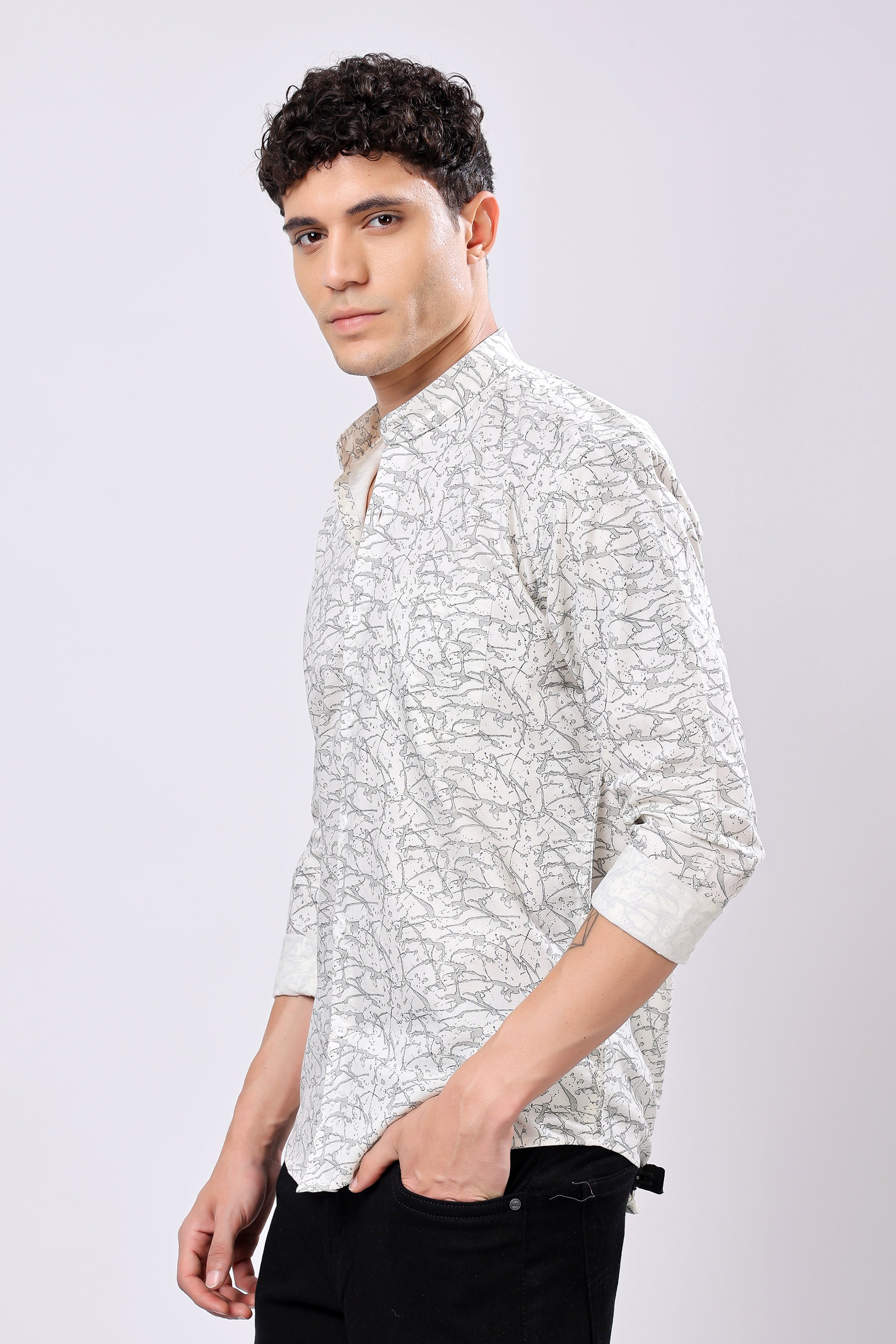 STYLOX FULL SLEEVE PRINTED CASUAL SHIRT