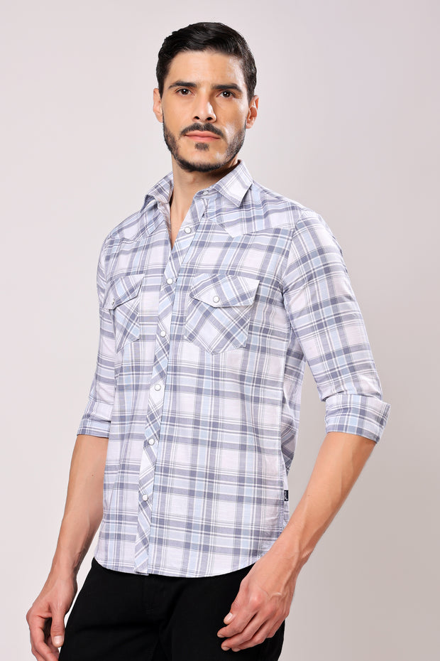 Stylox Men's Full Sleeve Casual Check Shirt