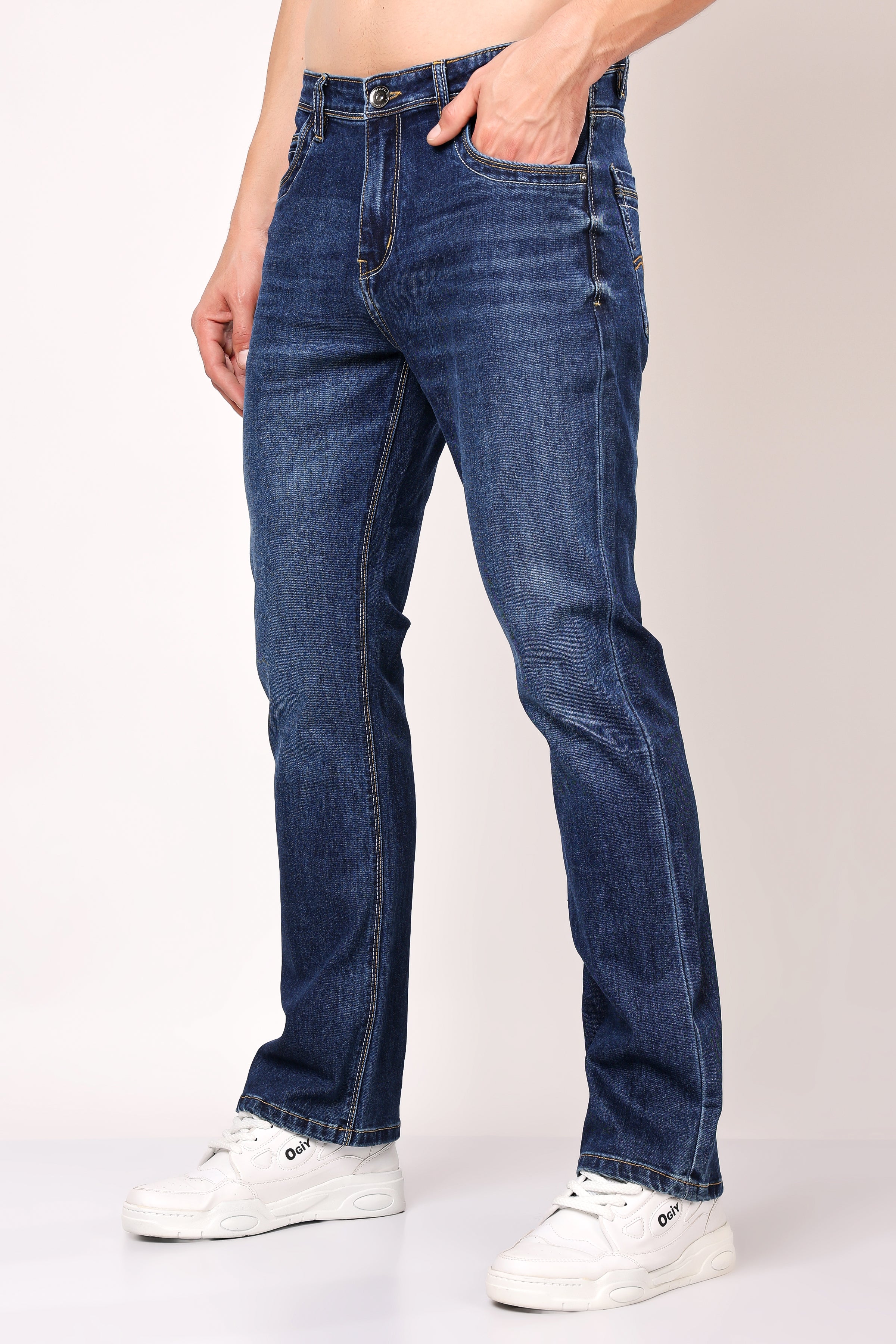 Stylox Bootcut Fit Men's Casual Denim Jeans -Dark Blue, Light Blue, Greenish Blue | - Stylox