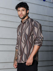 STYLOX ABSTRACT PRINT FULL SLEEVE CASUAL SHIRT