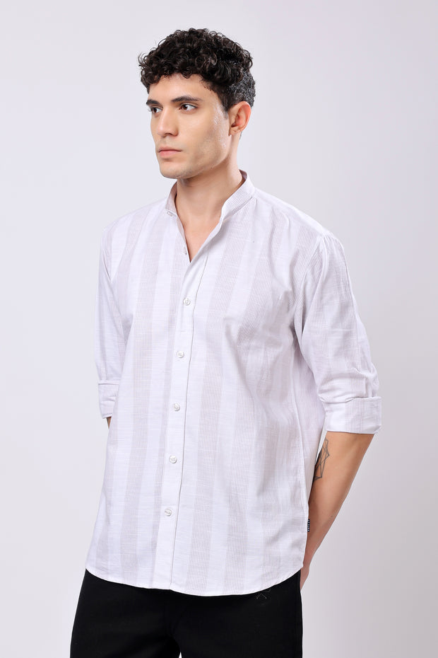 Stylox White Stripes Casual Shirt For Men