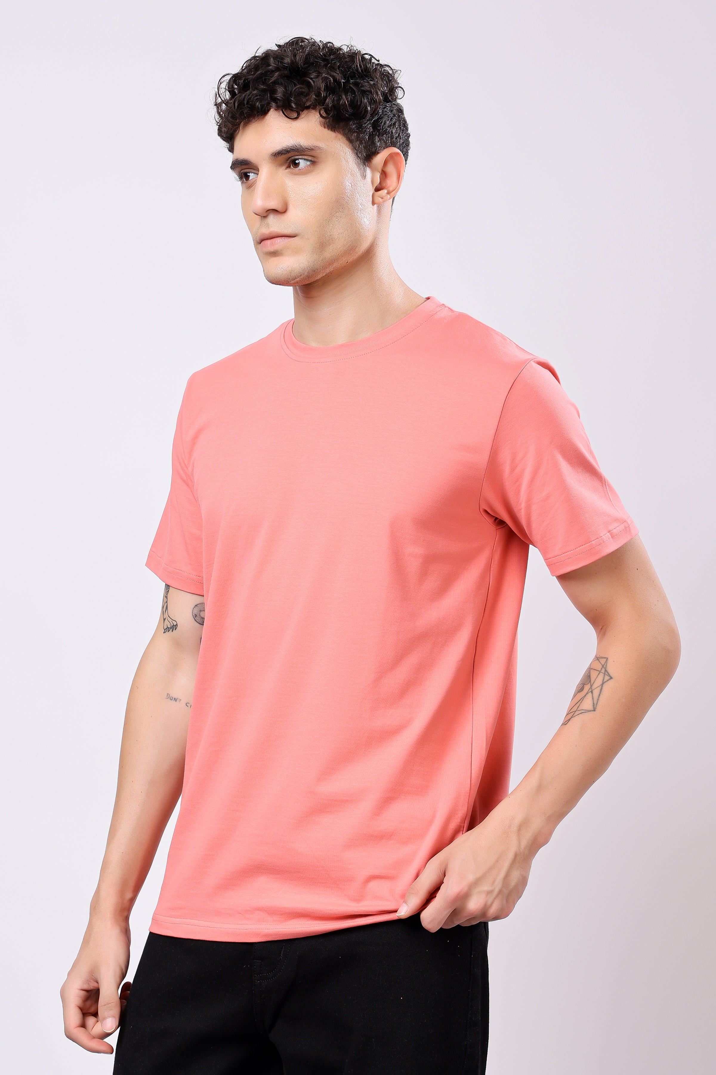 STYLOX Round Neck Solid T-Shirt - Stylox