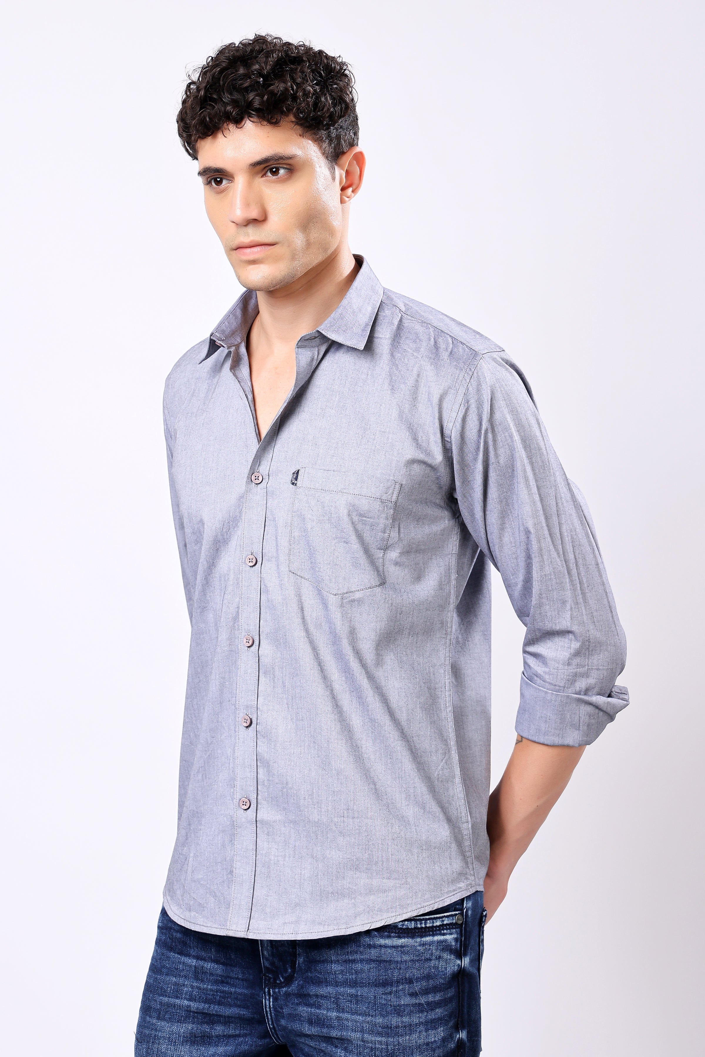 STYLOX FULL SLEEVE SOLID SHIRT FOR MEN - Stylox