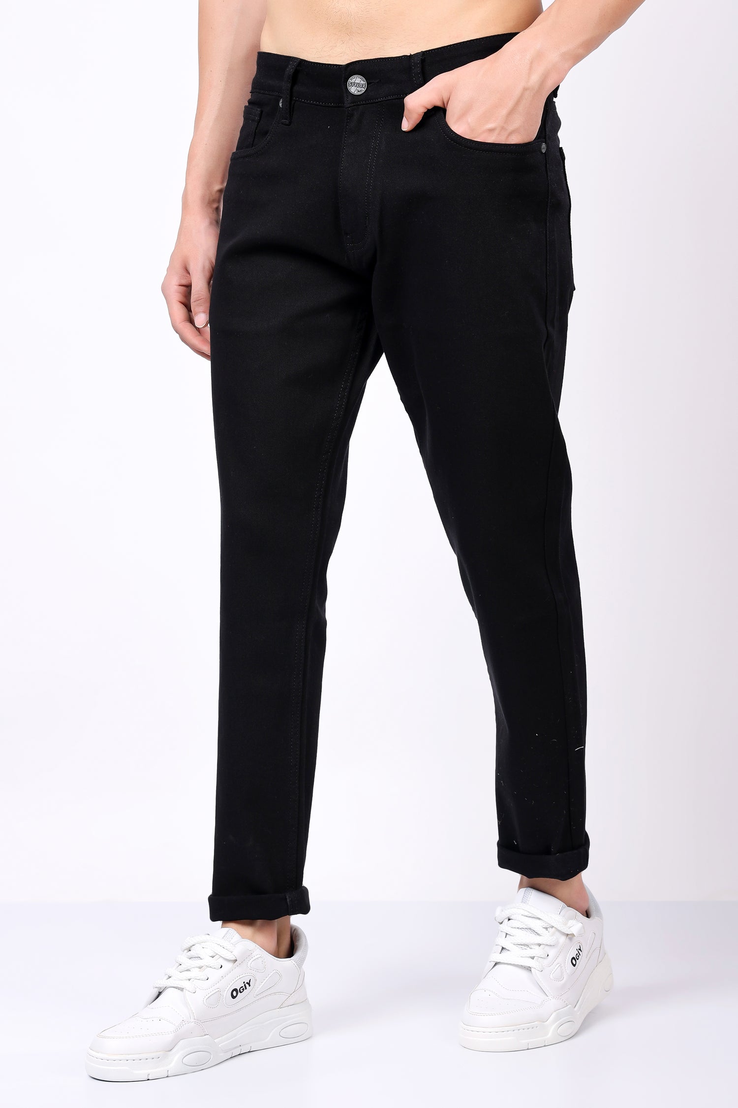 Stylox Men’s Slim Fit Jeans | Stretchable Denim Jeans for Men | Stylish Mid-Rise Slim Jeans for Everyday Casual &amp; Party Wear |J-50