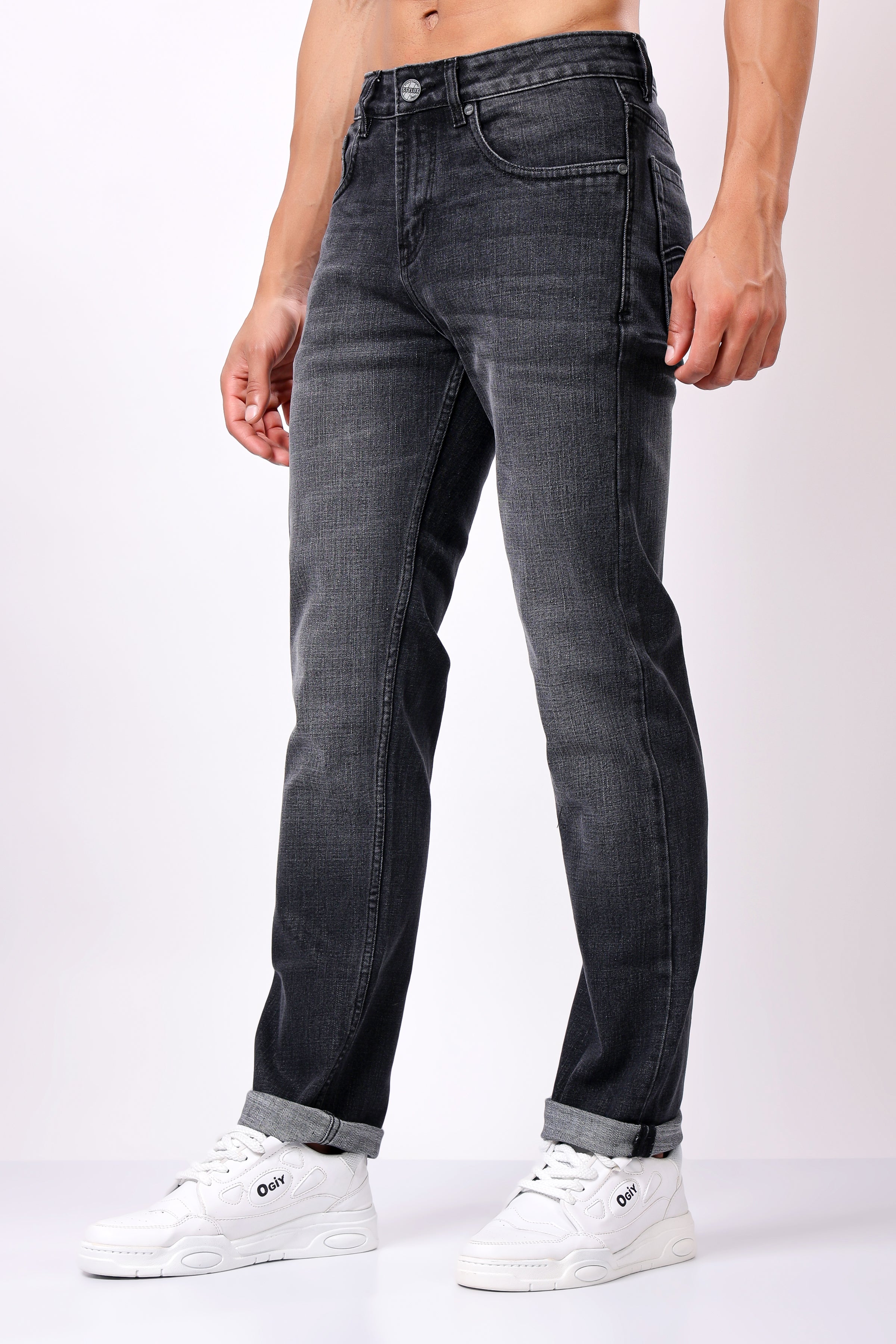 Stylox Comfort Fit Jeans for Men's | Grey, Dark Grey & Mid Grey |