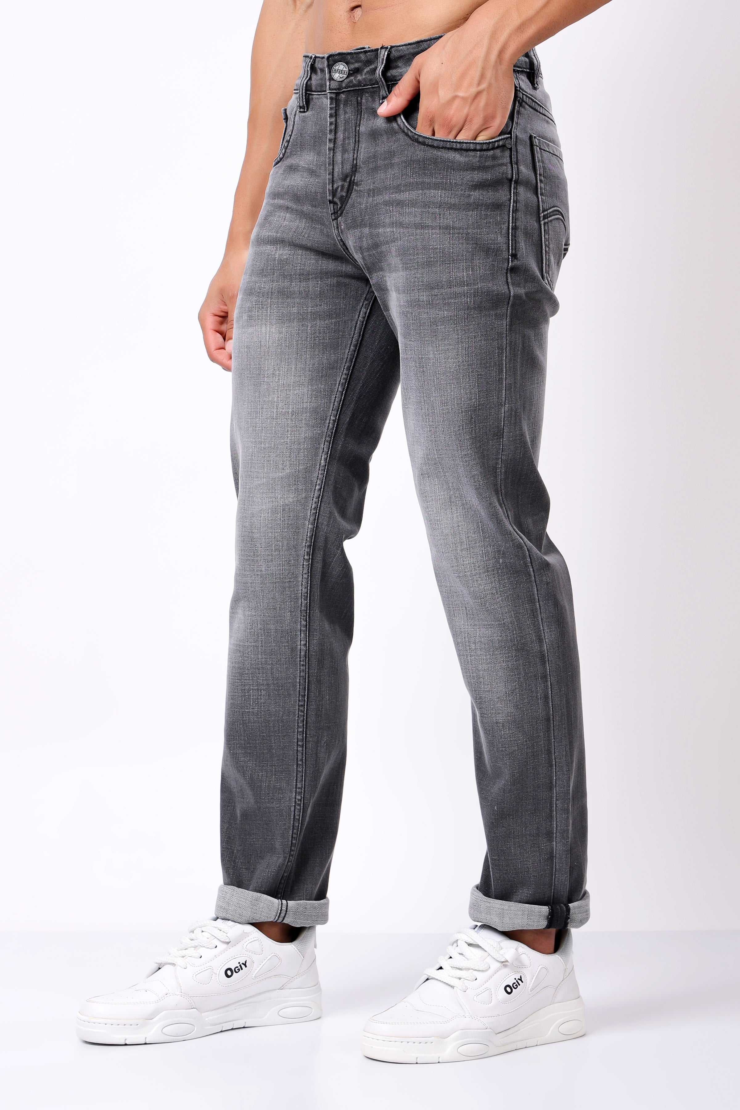 Stylox Comfort Fit Jeans for Men's | Grey, Dark Grey & Mid Grey |