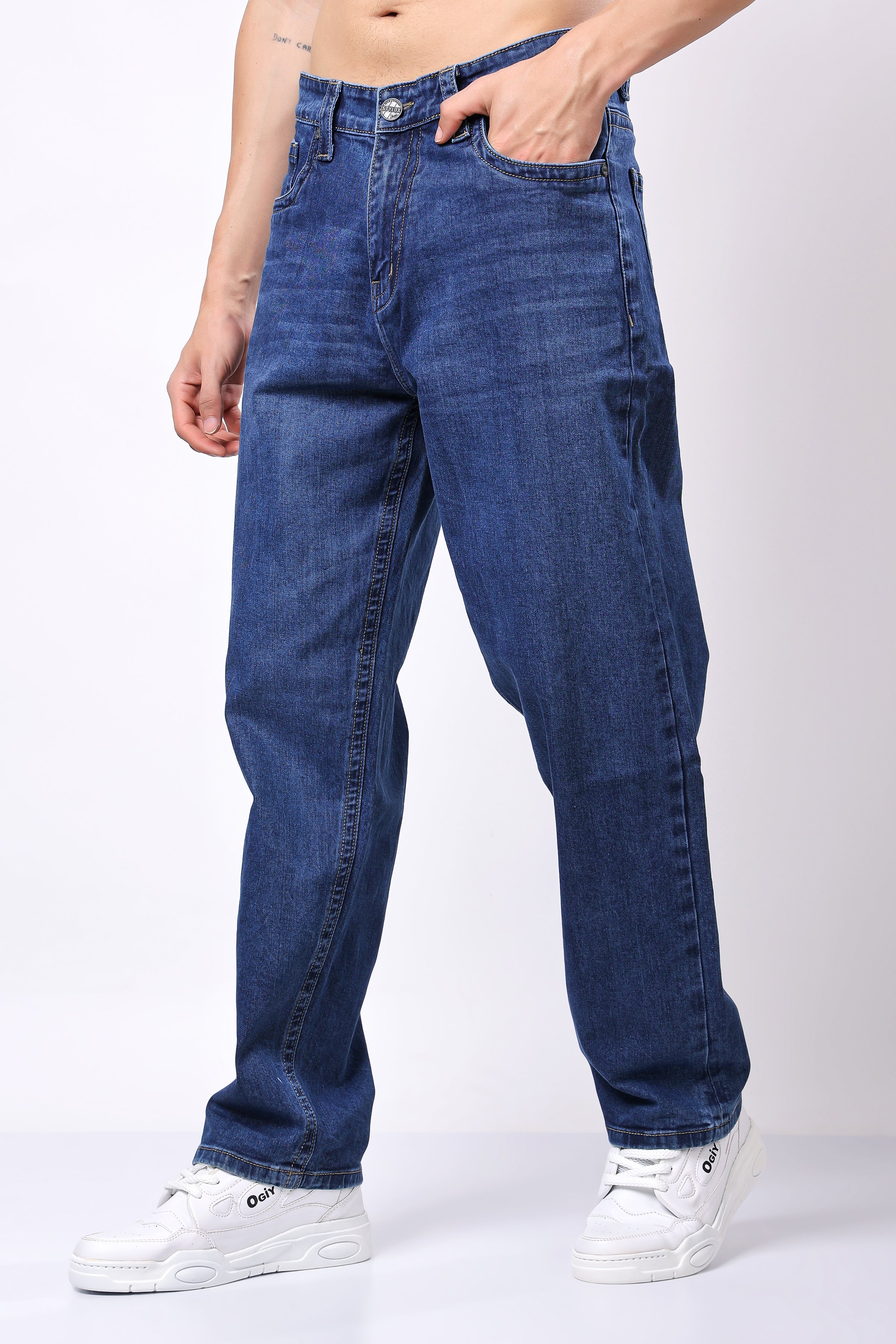Stylox Men's Loose Fit Denim Jeans - Stylox