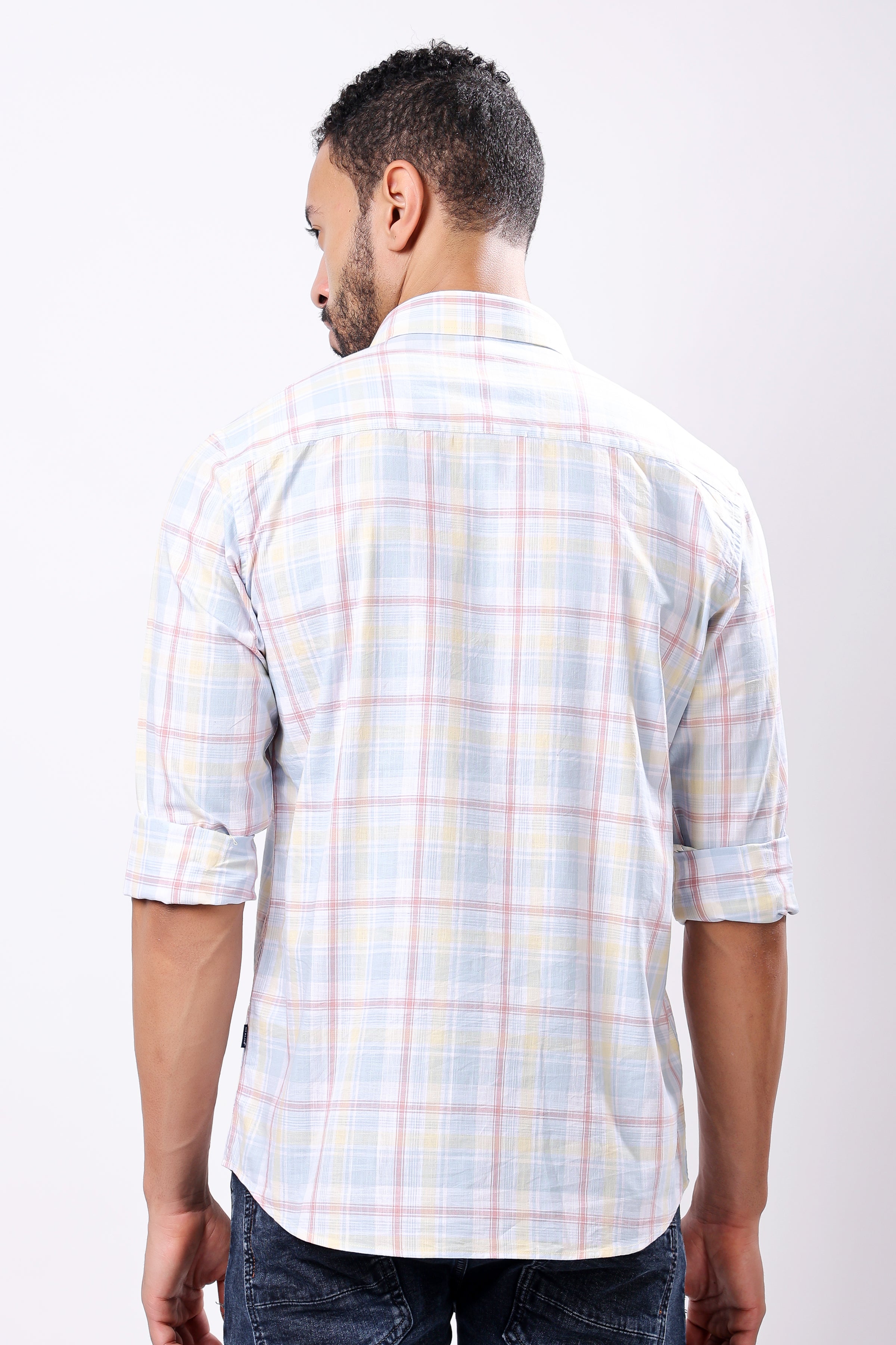 Stylox Men’s Regular Fit Full Sleeve Check Shirt - Stylox