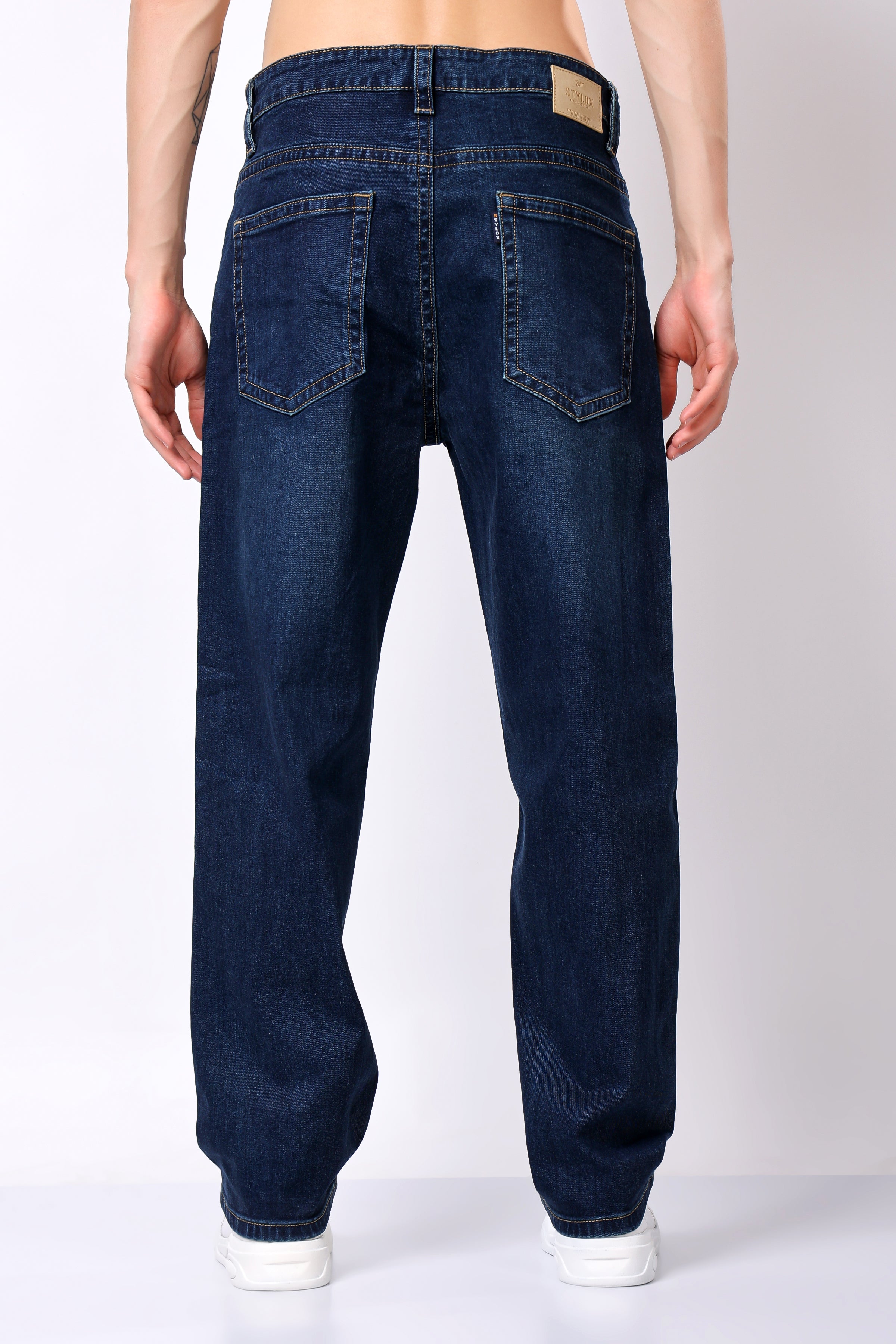 Stylox Men's Loose Fit Denim Jeans - Stylox