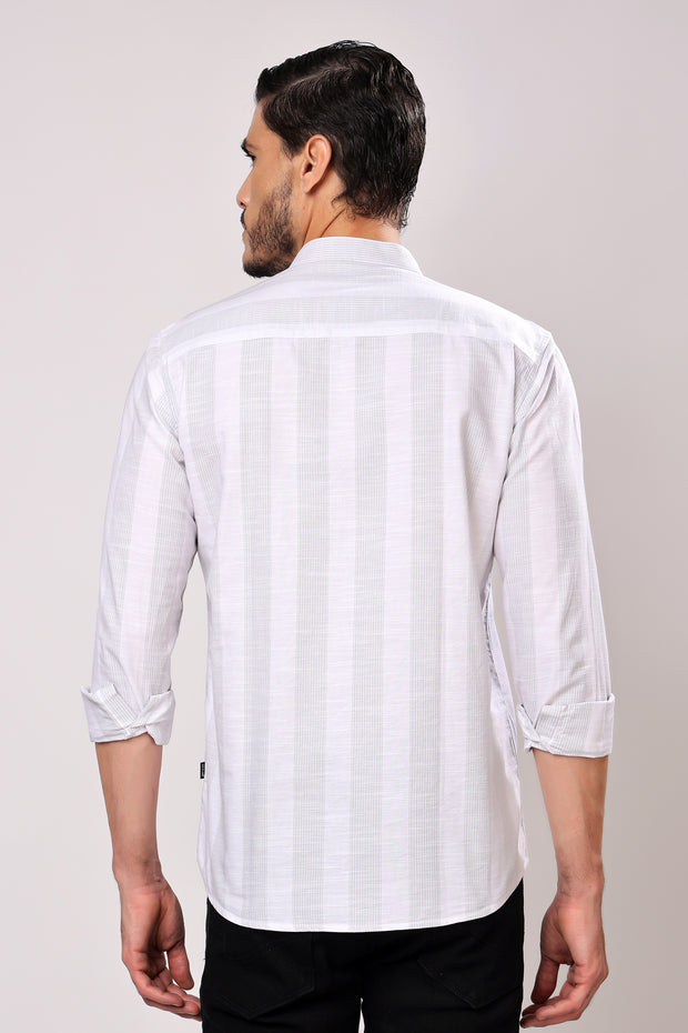 Stylox Men's Full Sleeve Casual Striped Shirt