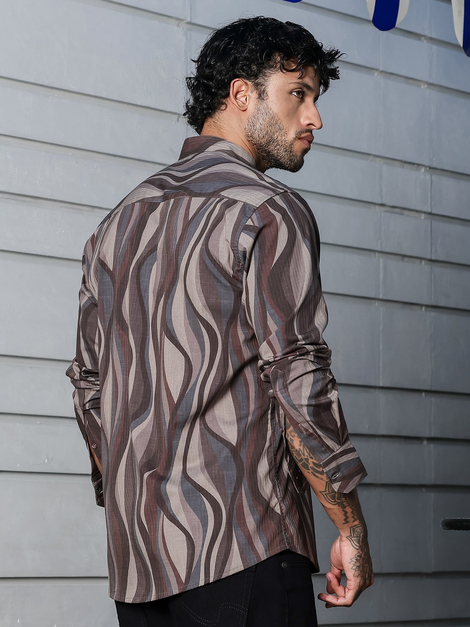 STYLOX ABSTRACT PRINT FULL SLEEVE CASUAL SHIRT