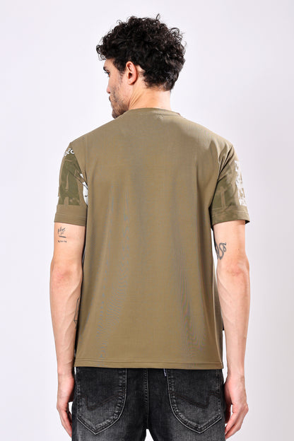 Stylox Men’s Regular Fit Round Neck Half Sleeve Printed T-Shirt | Casual Cotton Graphic Tee for Daily Wear