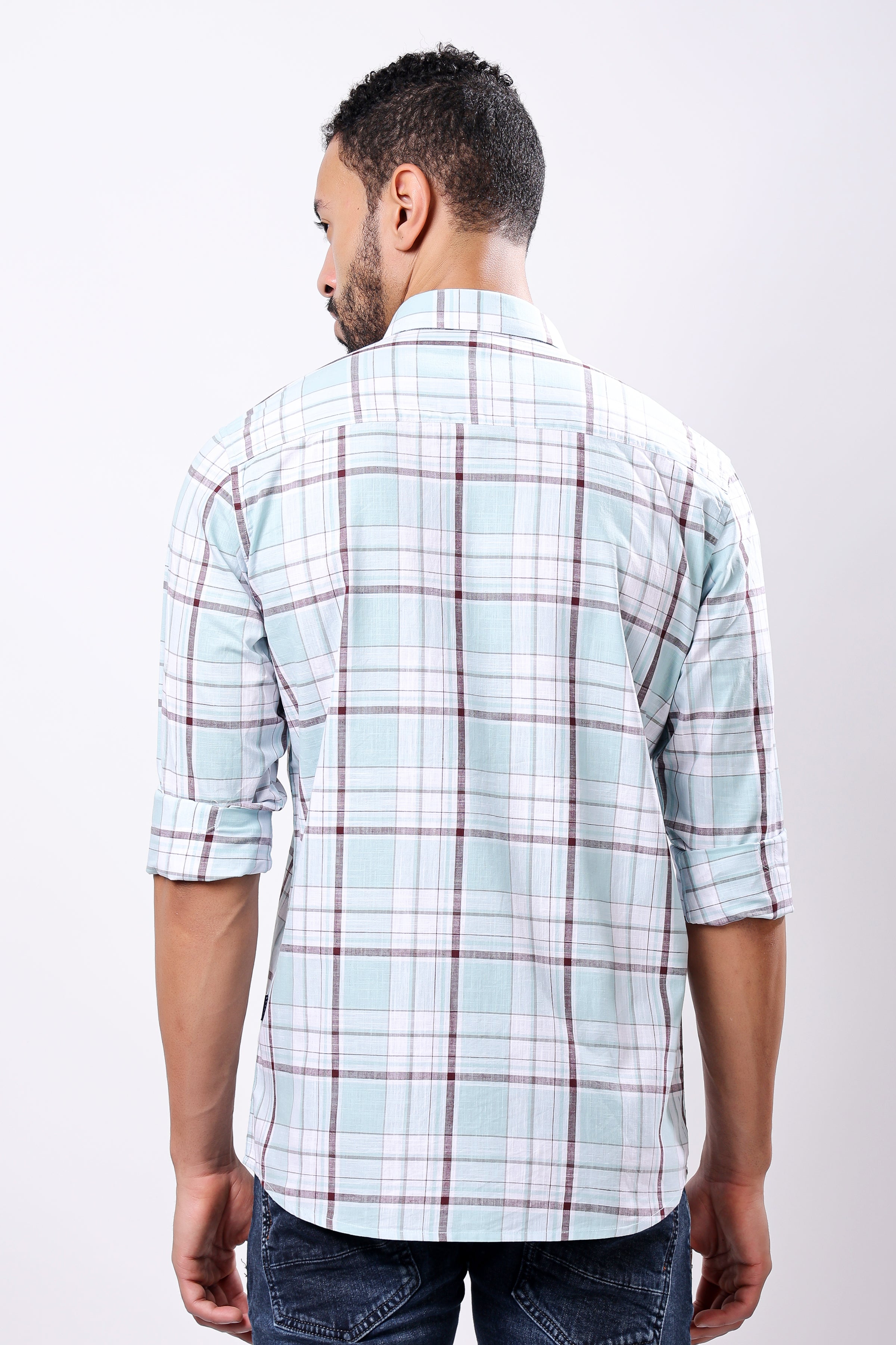 Stylox Regular Fit Full Sleeve Casual Check Shirt - Stylox